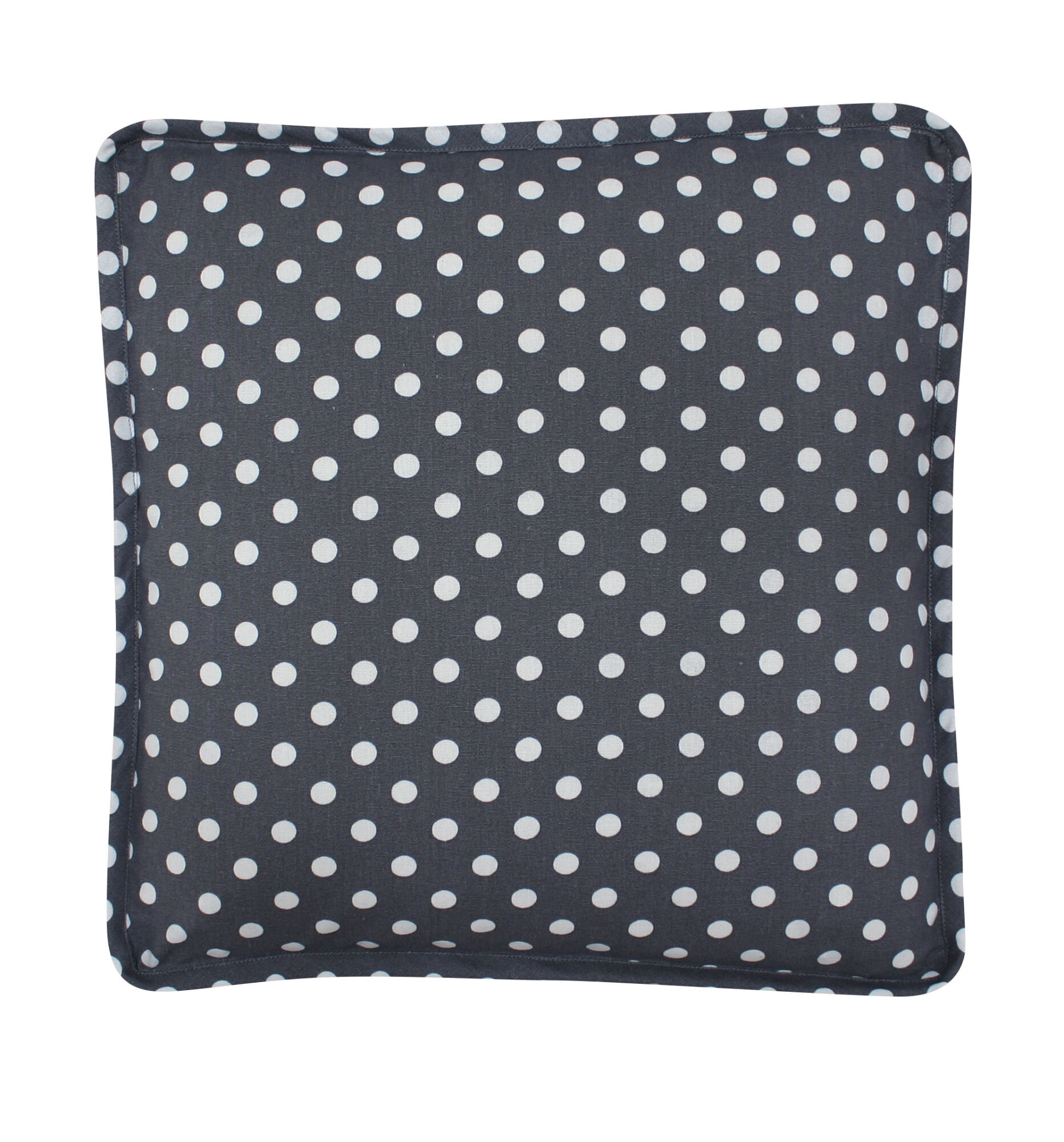 Boxkissenbezug Sitzkissen mit Punkten, dunkelgrau 