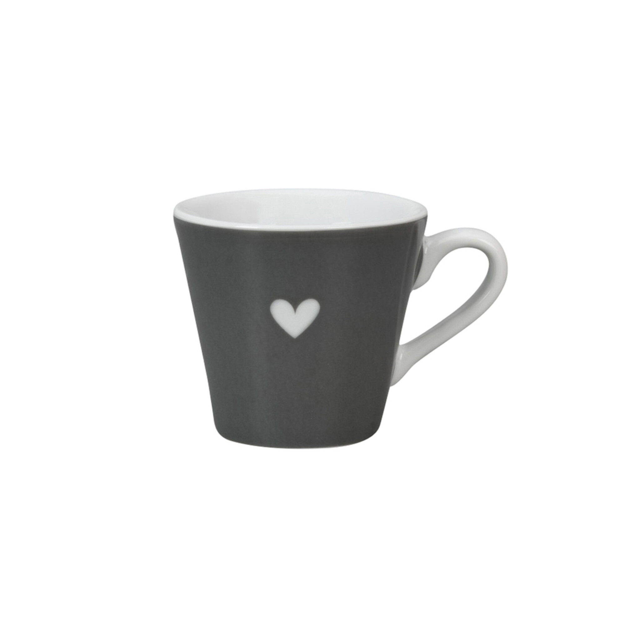 Espresso Cup Colourful Heart, charcoal 