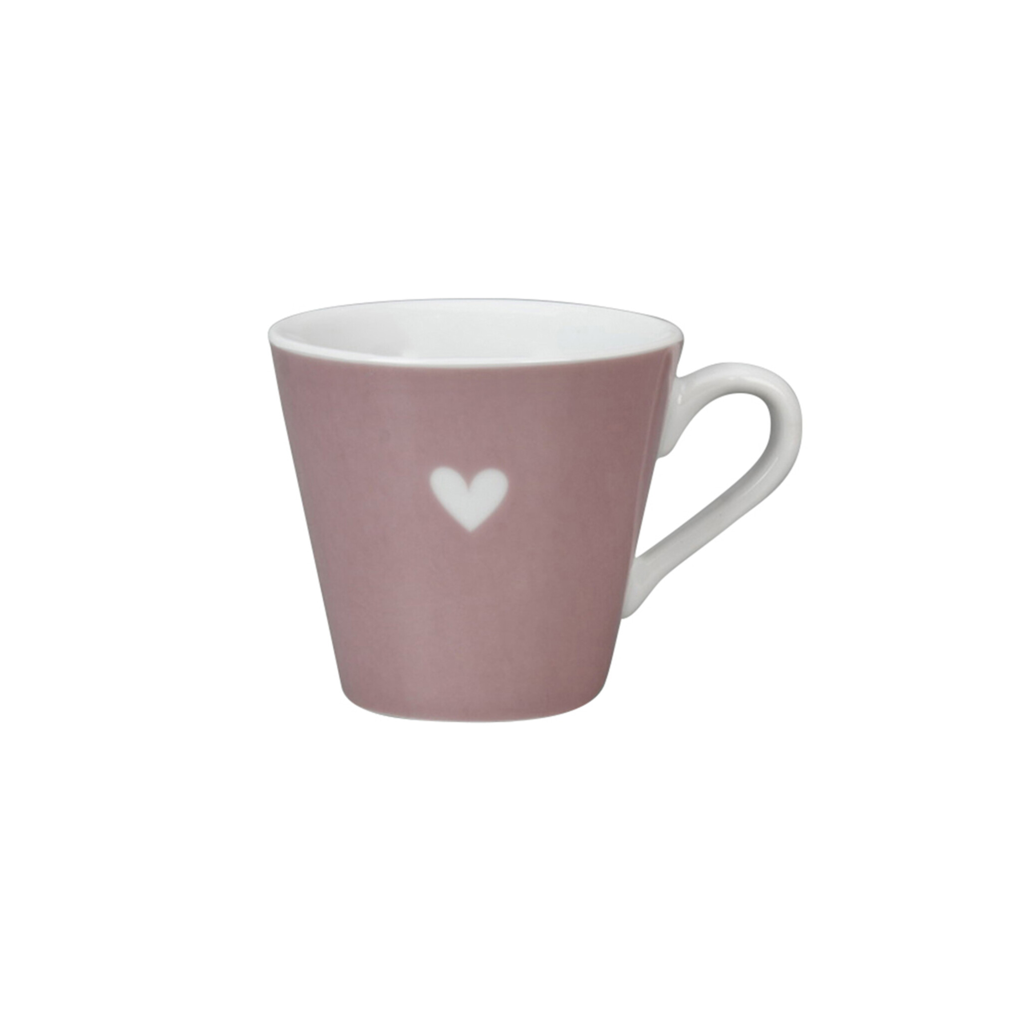 Espresso Cup Colourful Heart, dusty rose 