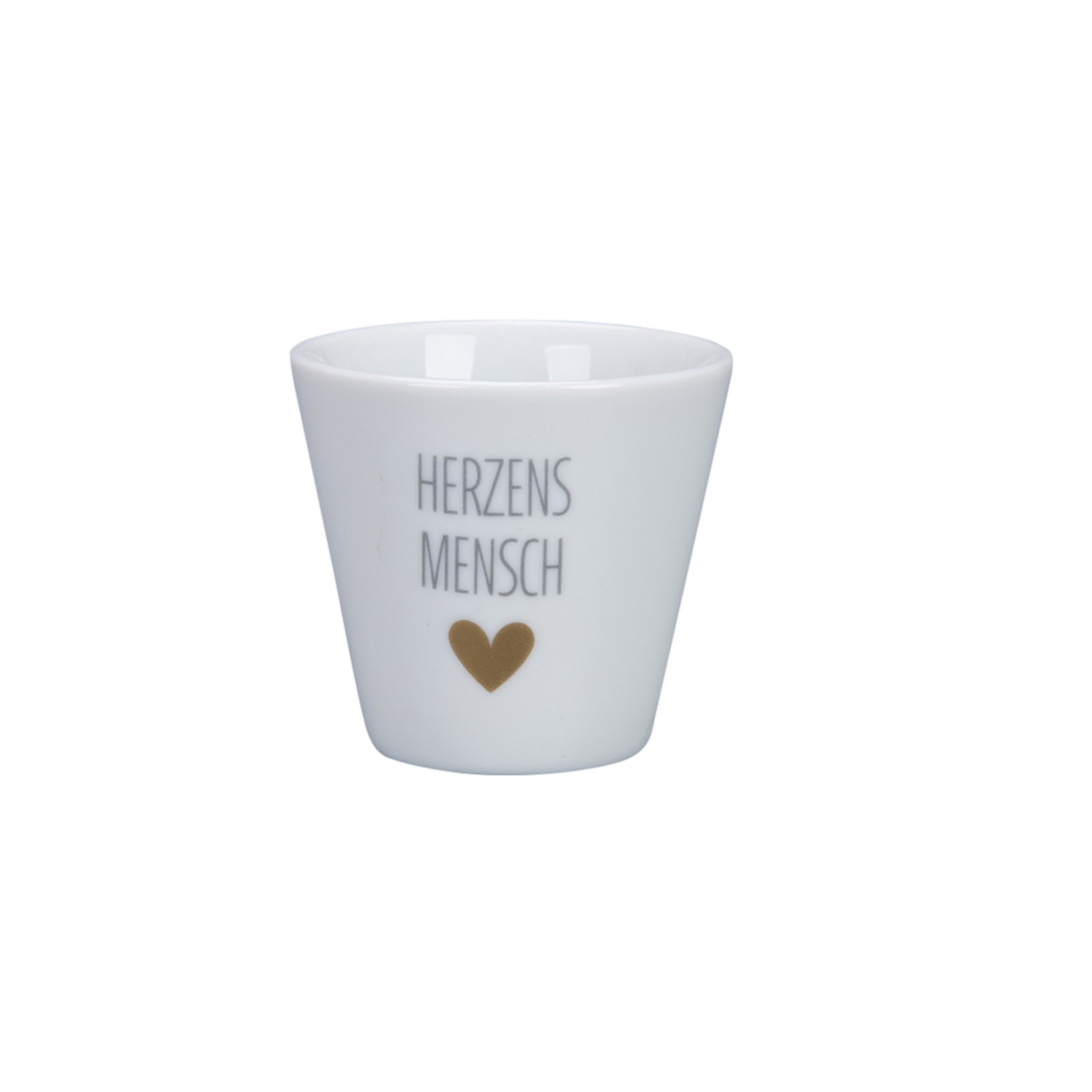 Espresso Cup, Herzensmensch, weiss 
