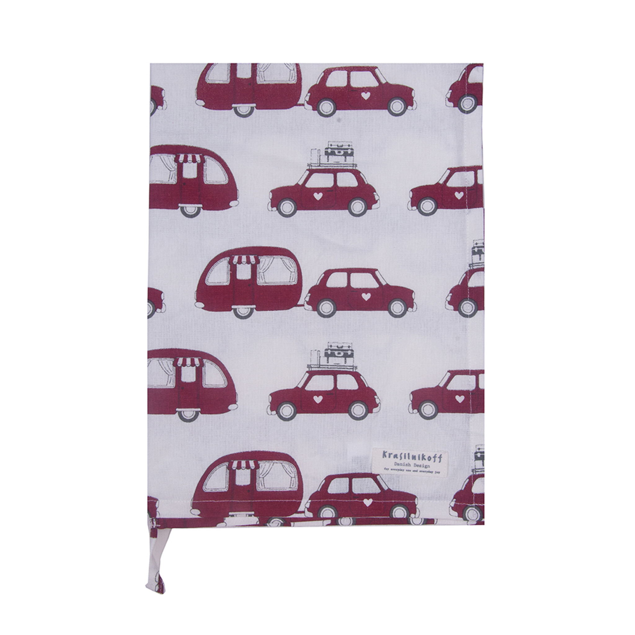 Geschirrhandtuch Camper, rot 