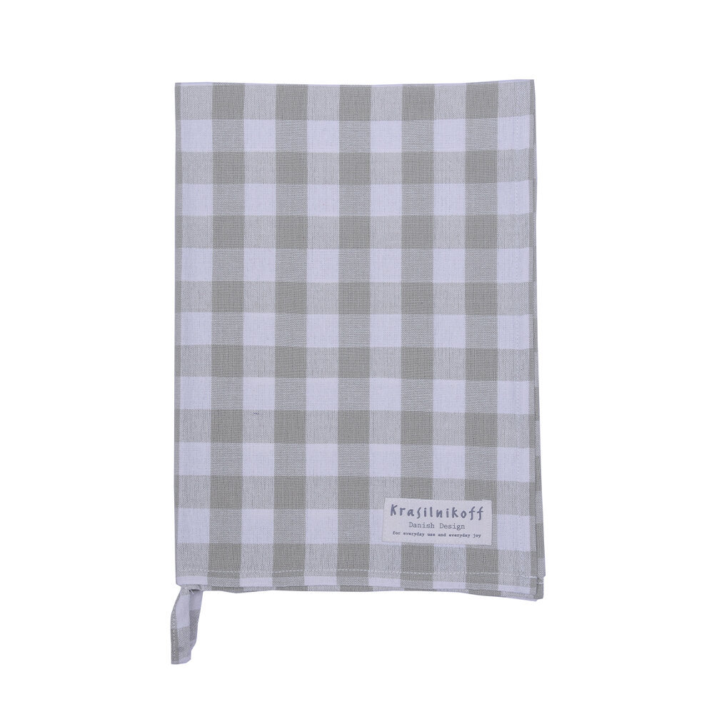 Geschirrhandtuch groß kariert aus Baumwolle, sage 