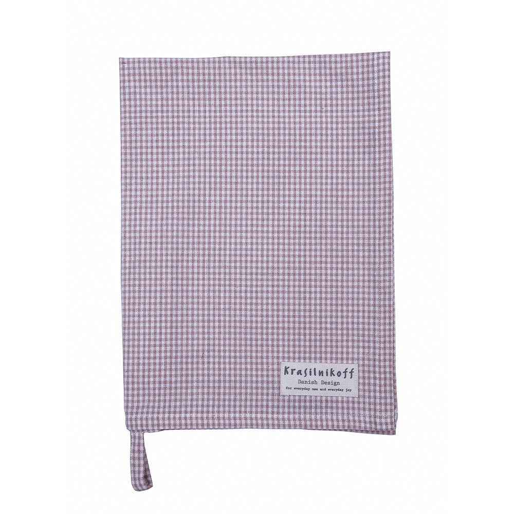 Geschirrhandtuch kleinkariert aus Baumwolle, dusty rose 