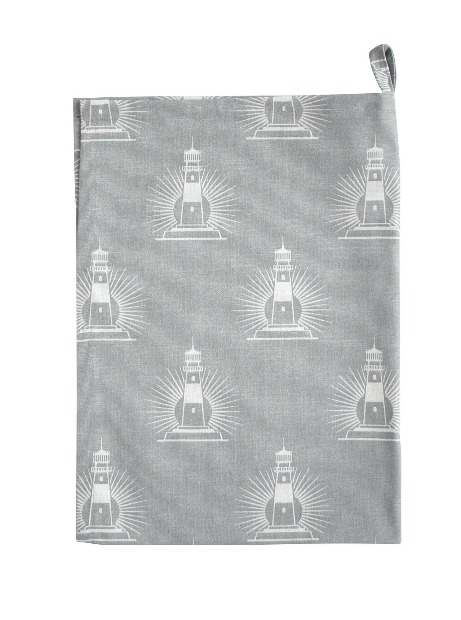 Krasilnikoff Geschirrhandtuch Light House, grau 