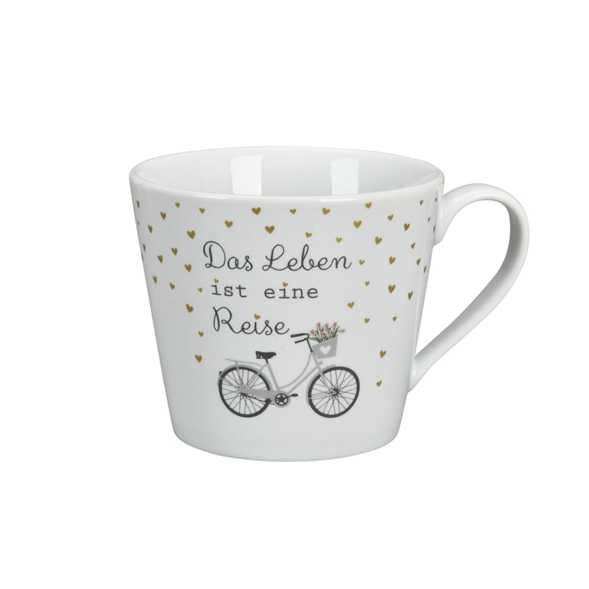 Happy Cup, Das Leben ist eine Reise, weiss 