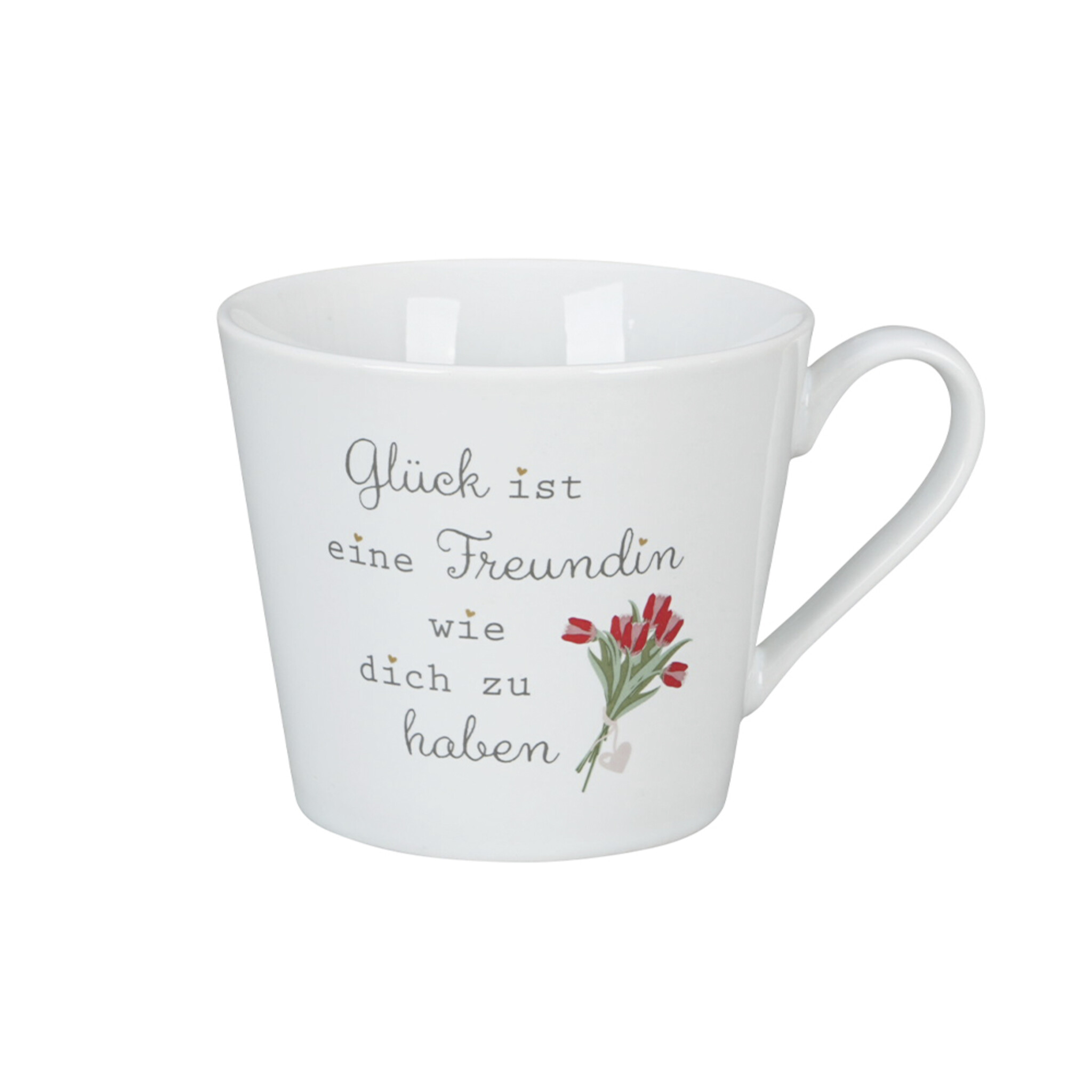 Happy Cup Glück ist eine Freundin wie dich zu haben, weiss 