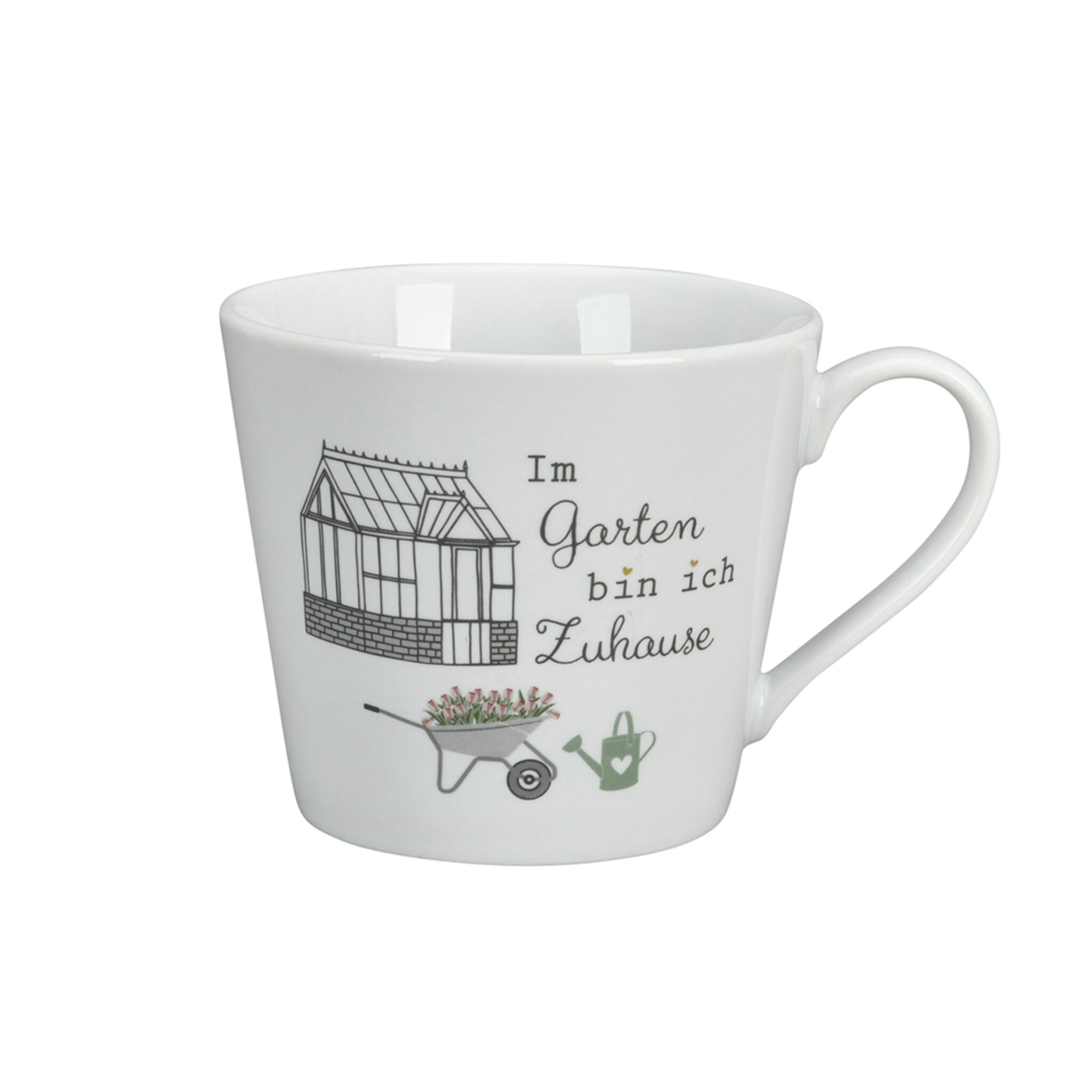 Happy Cup Im Garten, weiss 