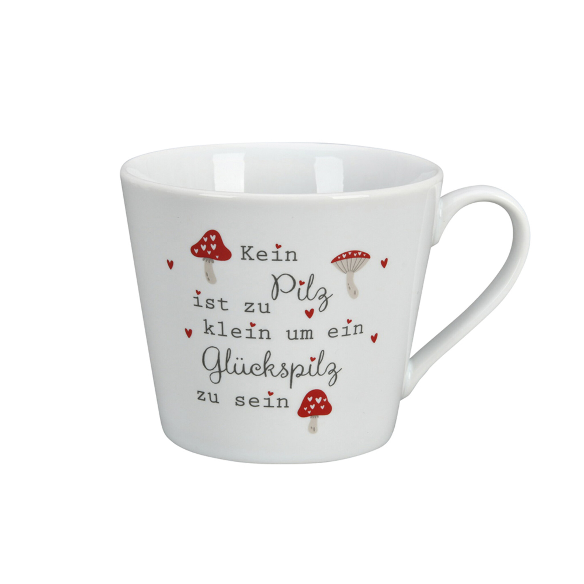 Happy Cup, kein Pilz ist zu klein, weiss 