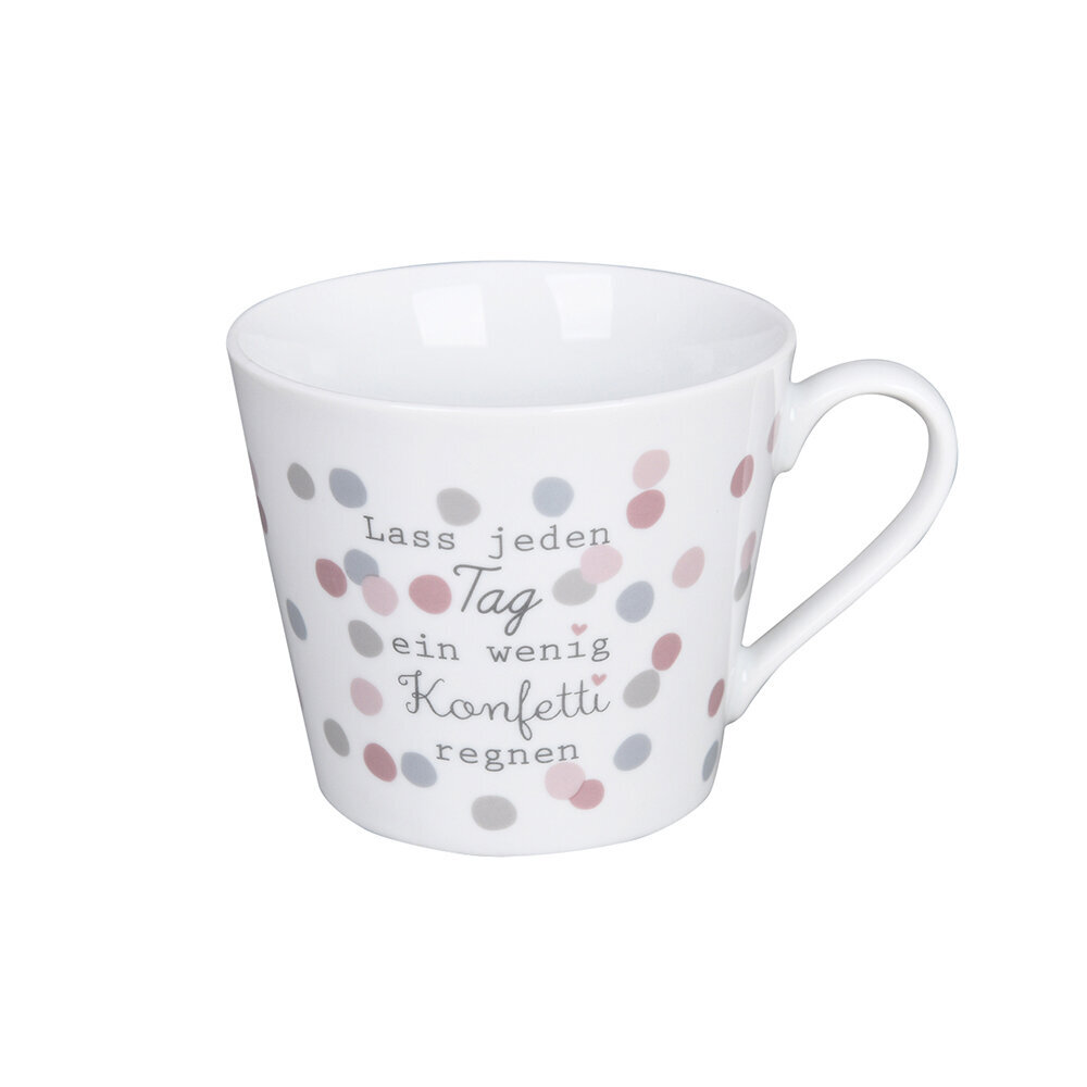 Happy Cup, Lass jeden Tag Konfetti regnen, weiss 
