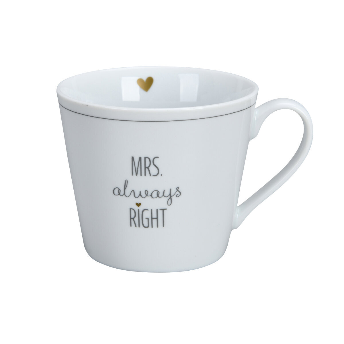 Krasilnikoff Happy Cup Mrs Always Right, weiss 