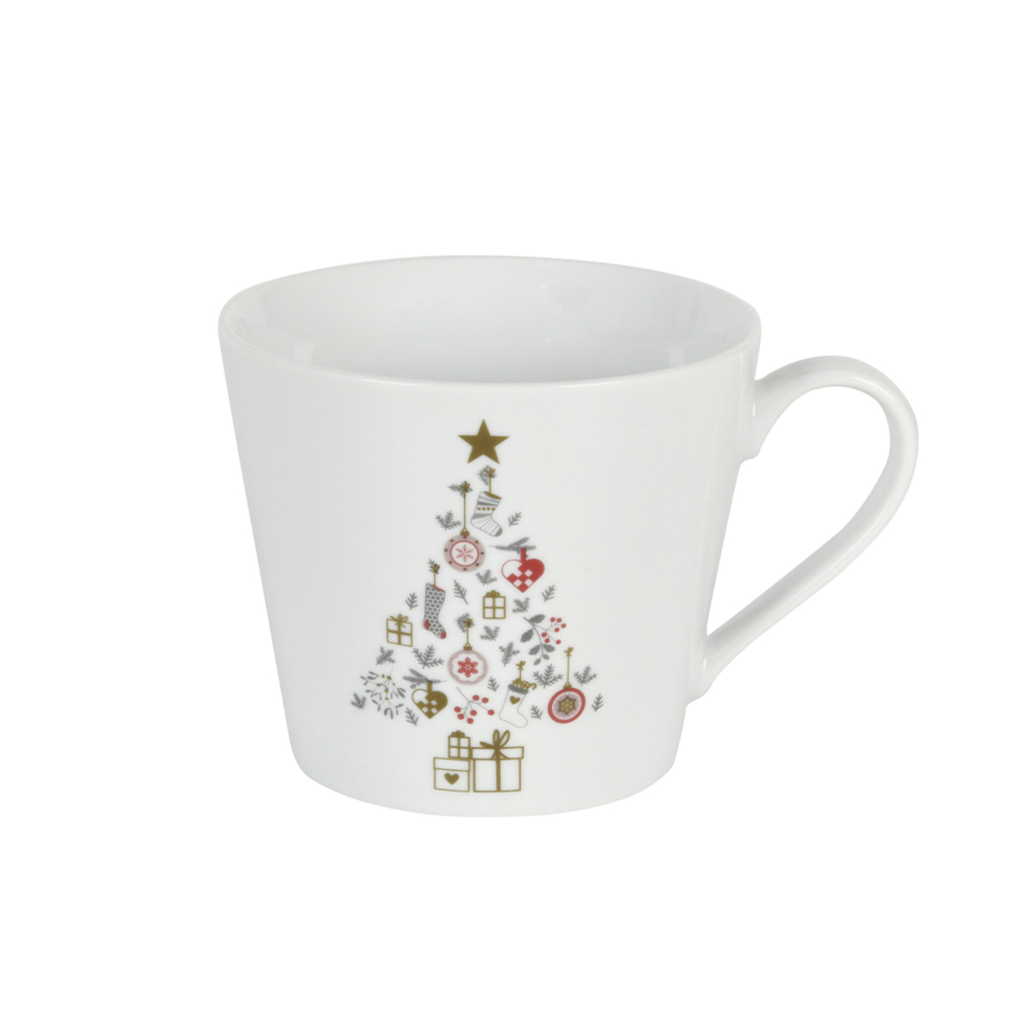 Happy Cup Tasse, Christmas Tree, weiss 