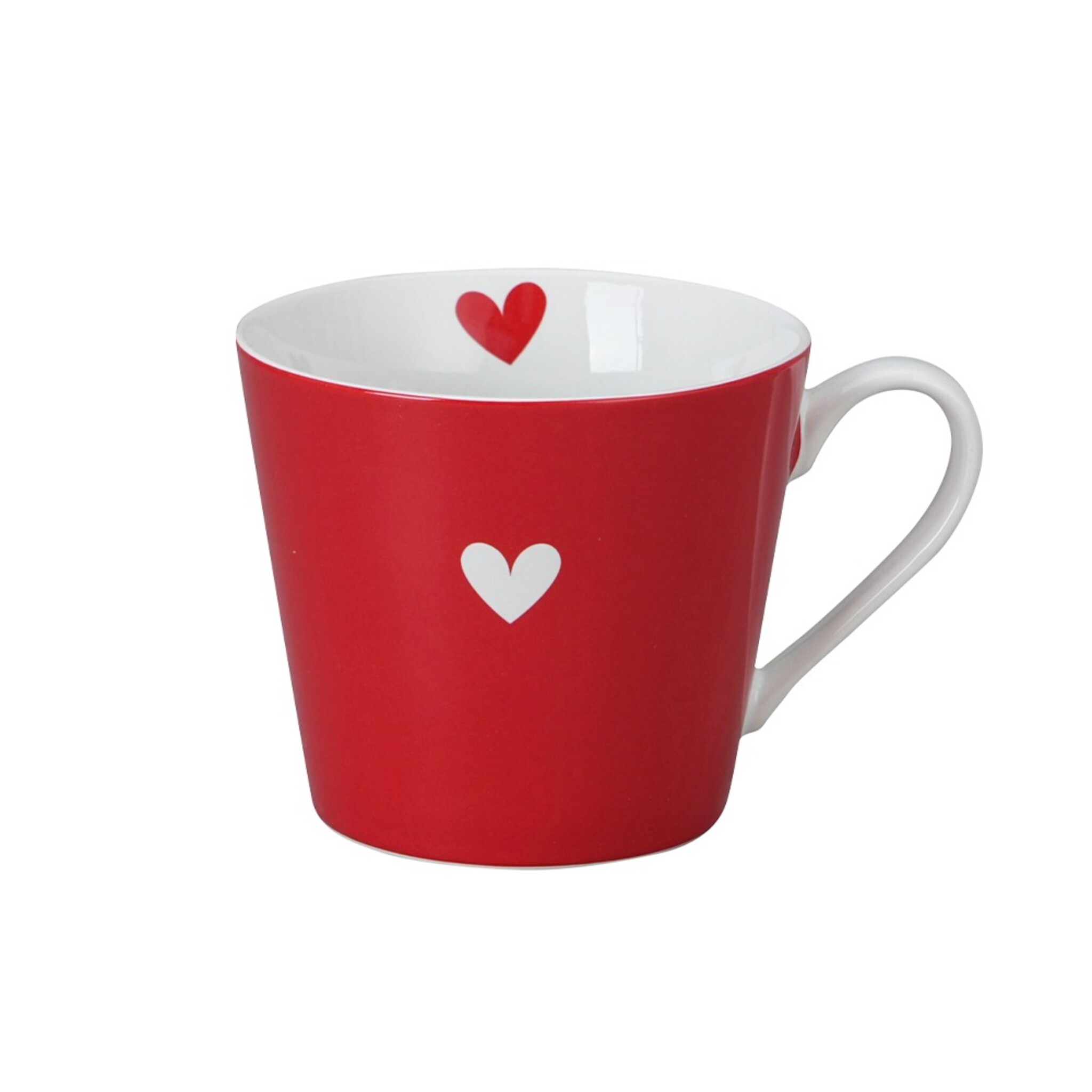 Happy Cup Tasse Colorful Heart, scarlet red 