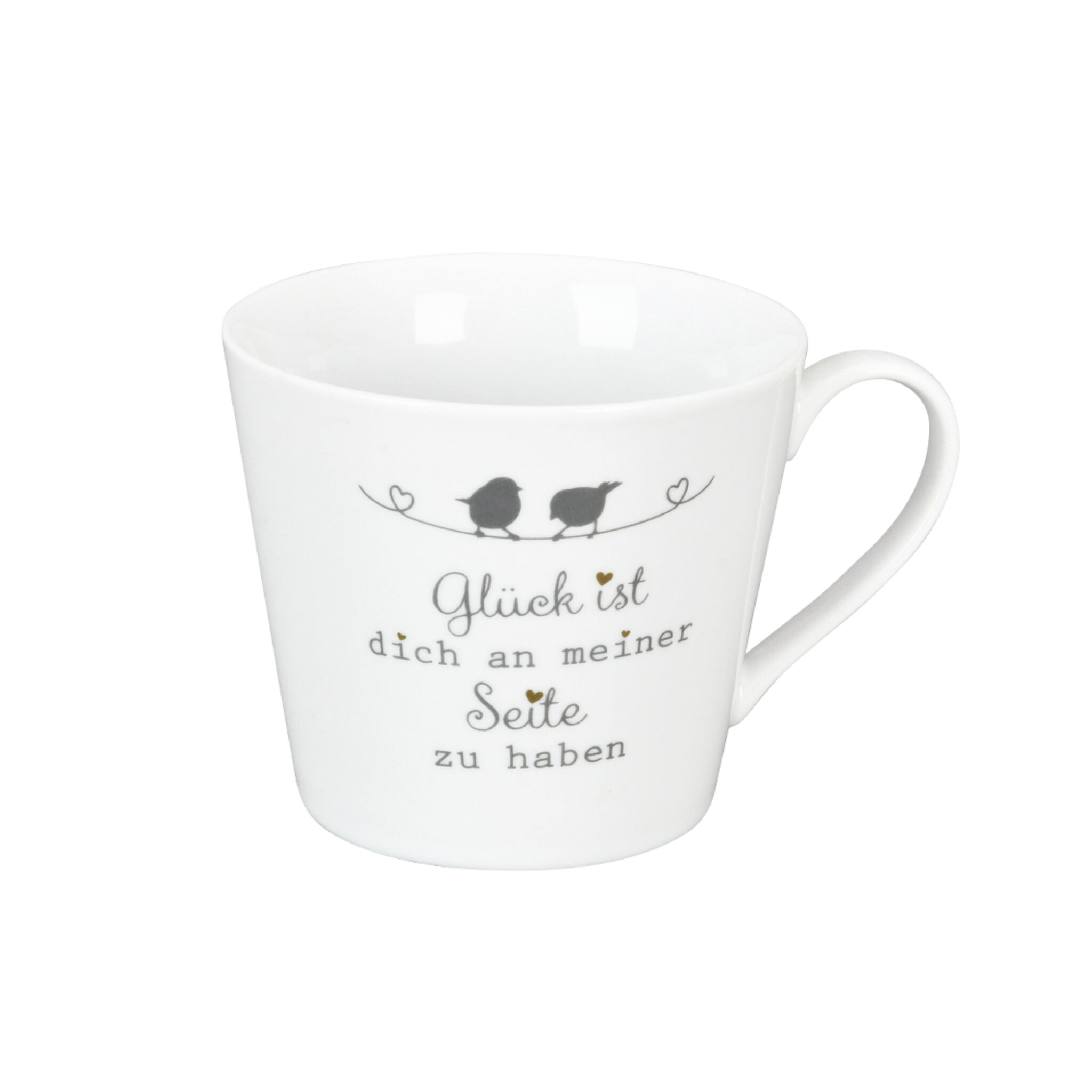 Happy Cup Tasse, Glück ist dich an meiner Seite zu haben, weiss 