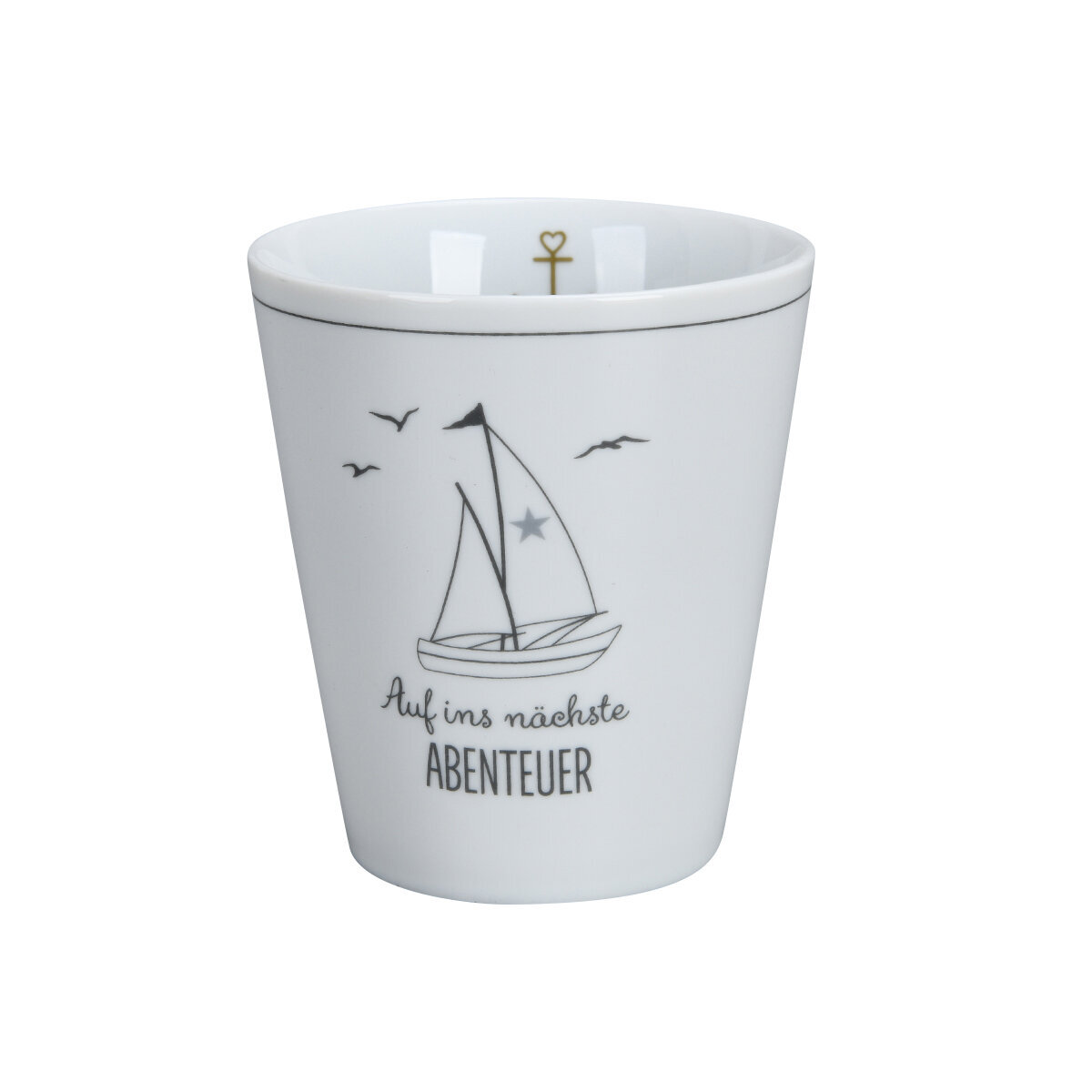 Happy Mug Auf ins nächste Abenteuer, weiss 