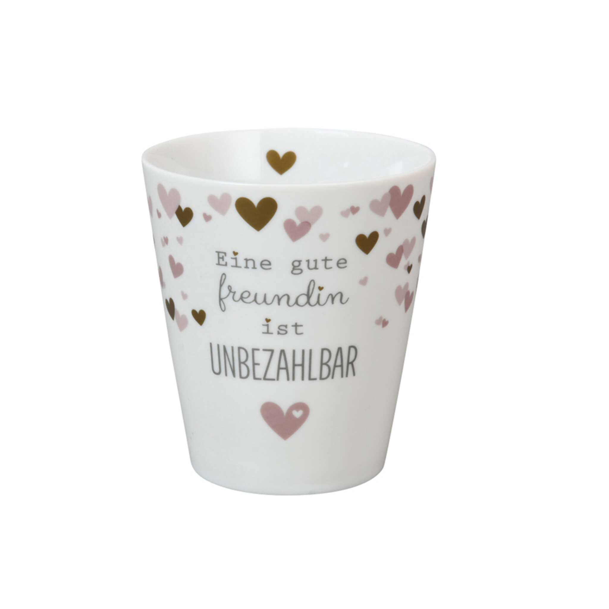 Happy Mug Becher Eine gute Freundin ist unbezahltbar, weiss 