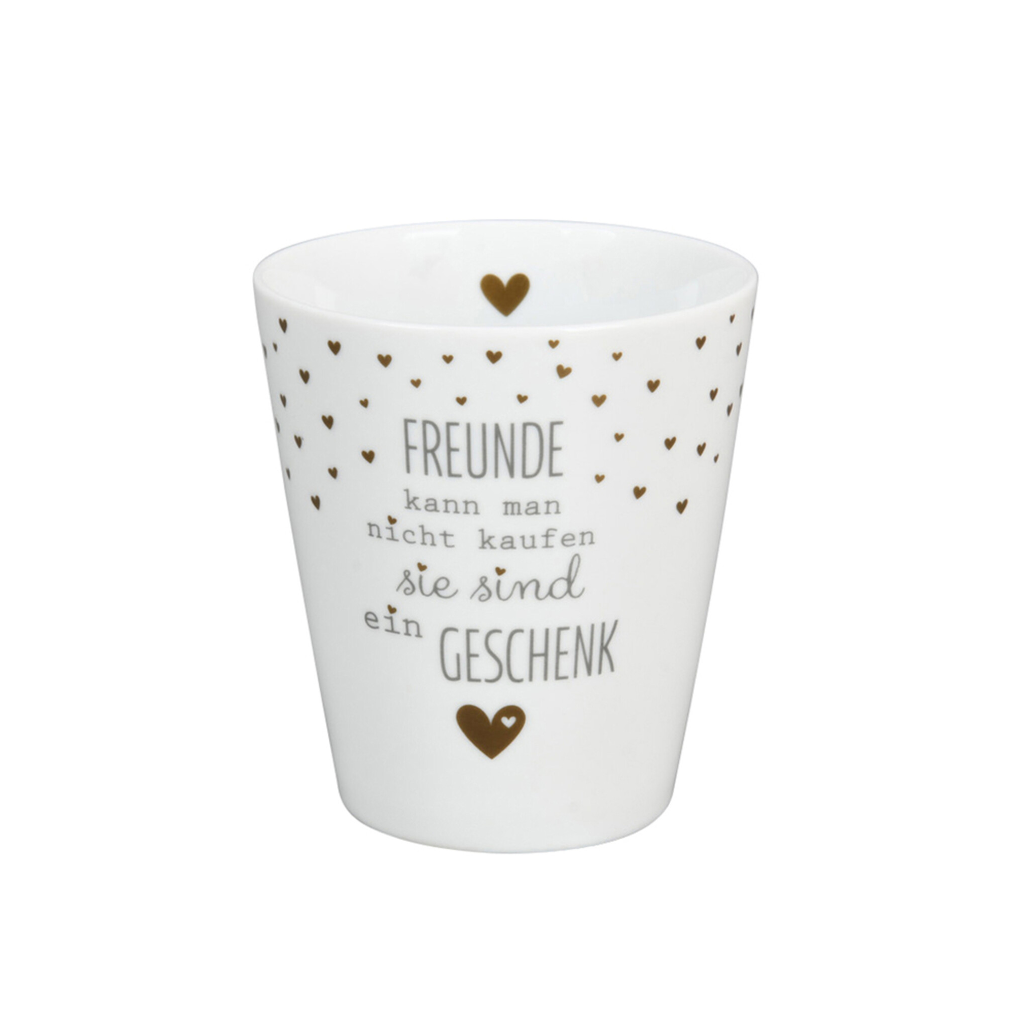 Happy Mug Becher, Freunde kann man nicht kaufen, weiss 