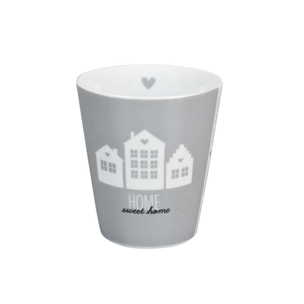 Happy Mug Becher Home sweet home, grau 