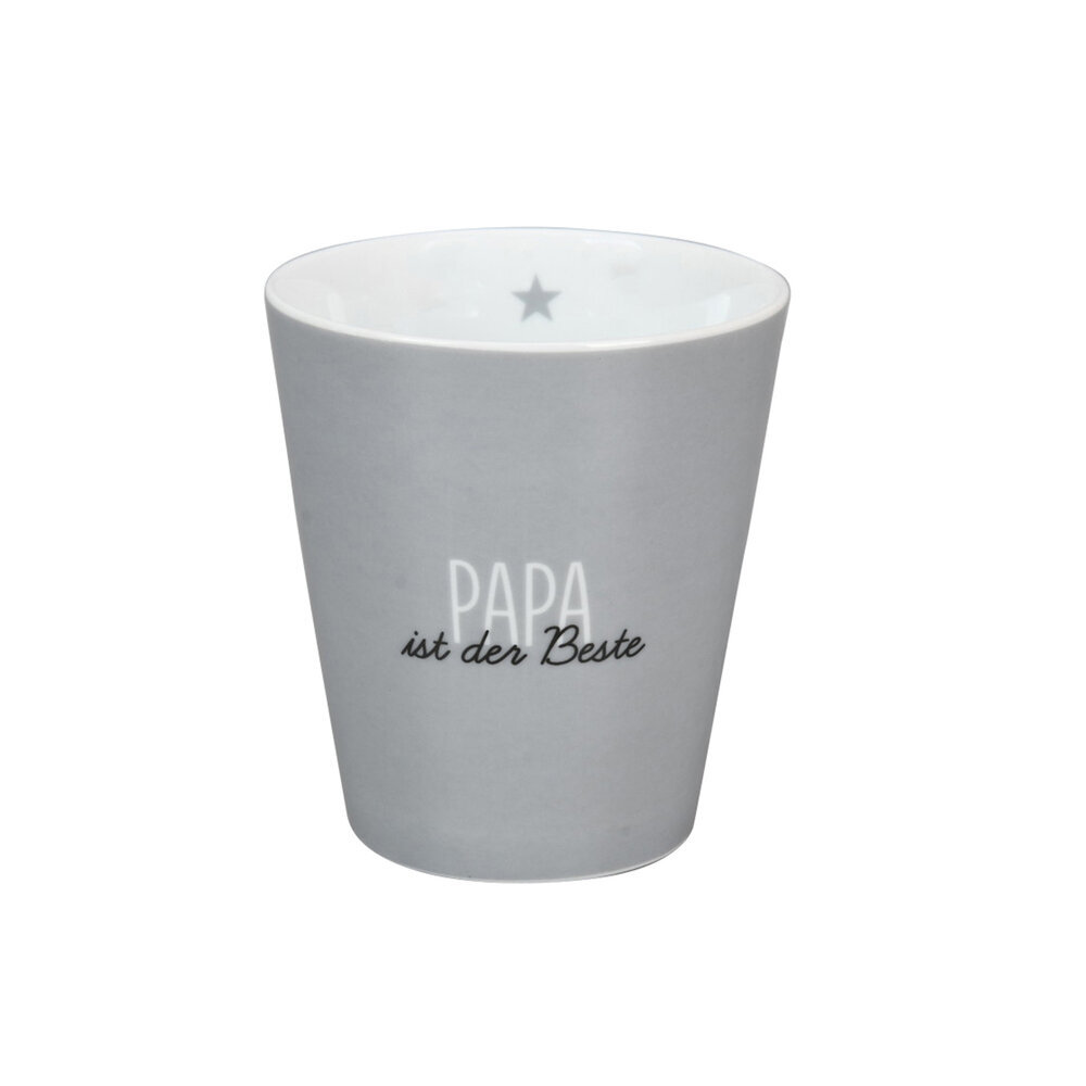 Happy Mug Becher PAPA ist der Beste, grau 