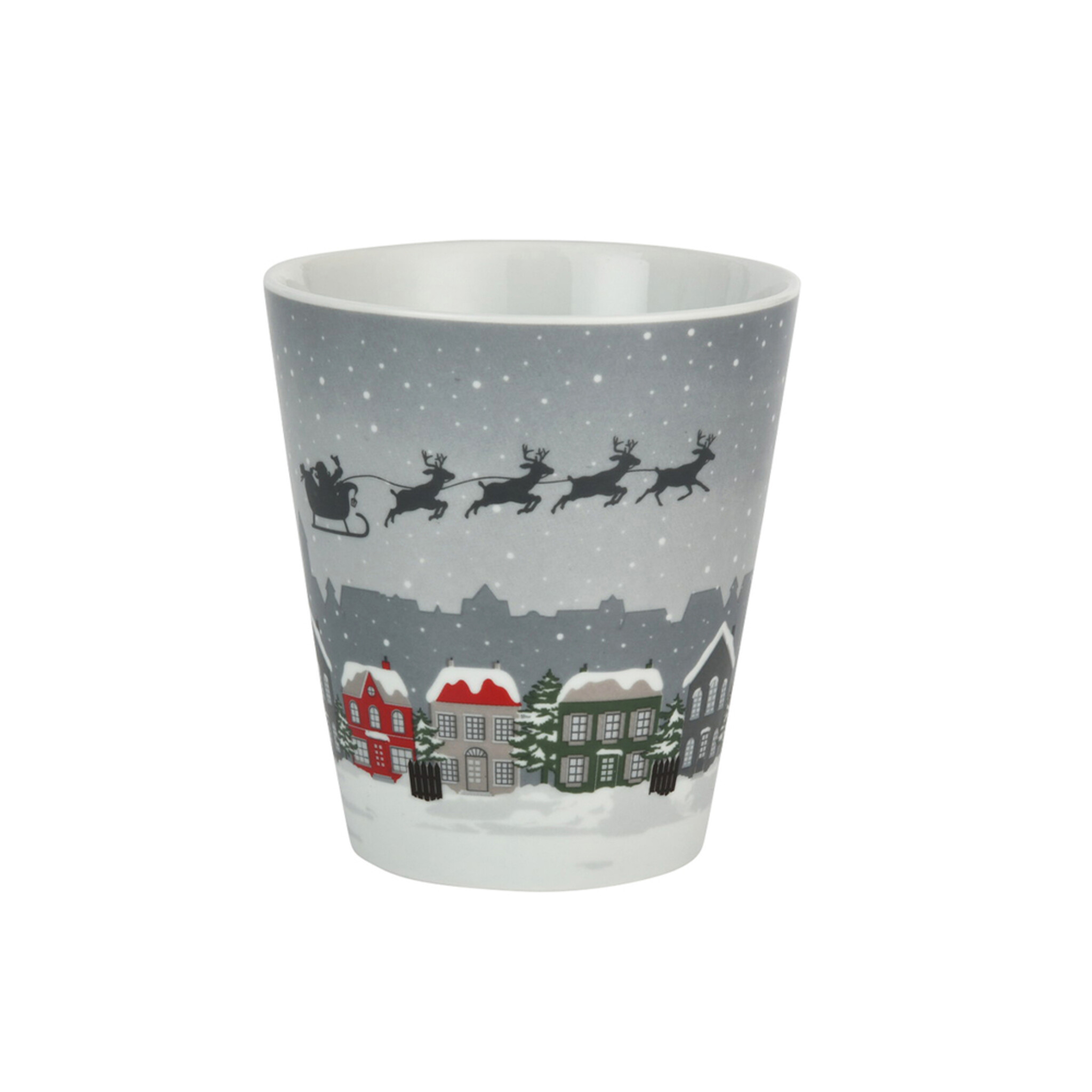 Happy Mug Becher Santa in the Sky, grau 