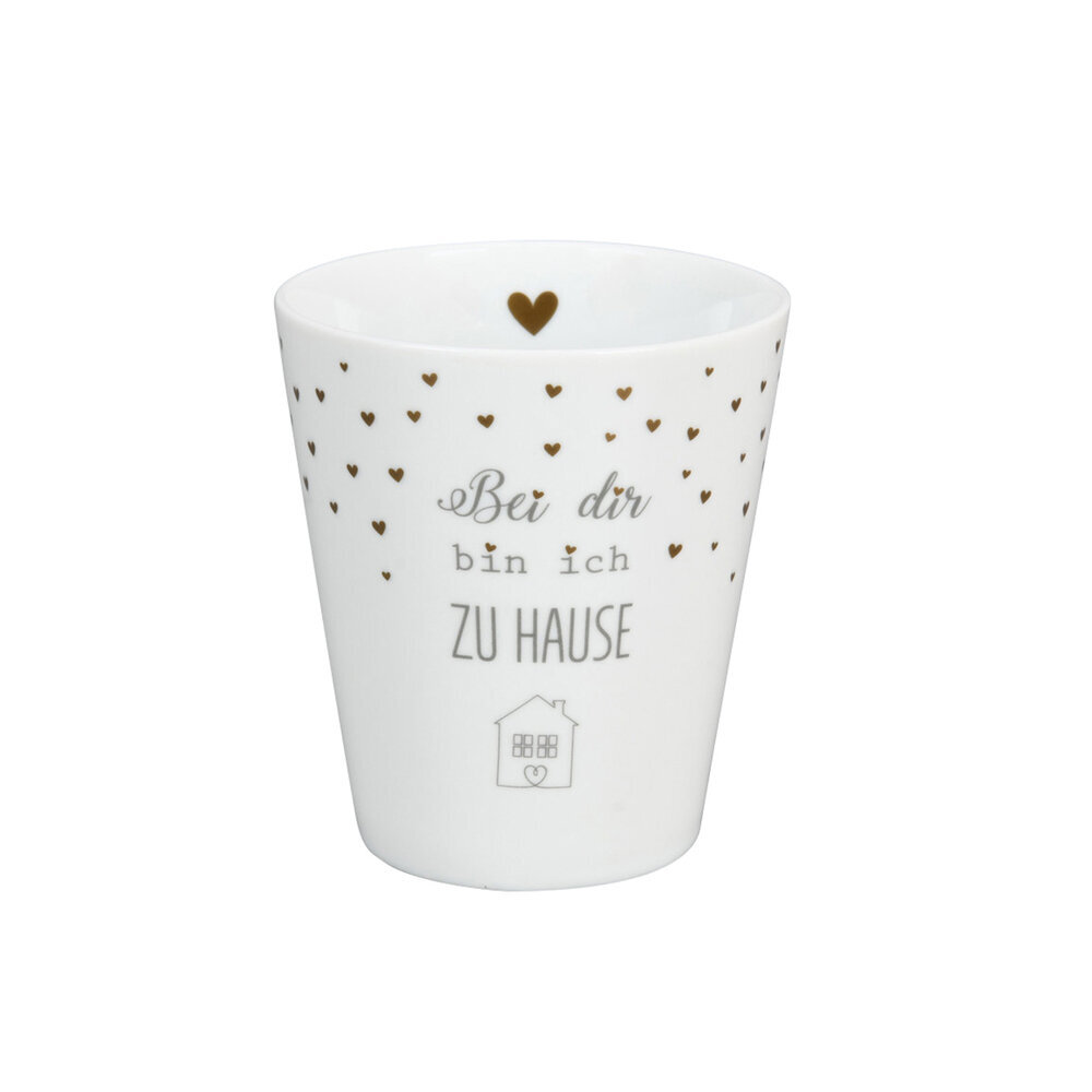 Happy Mug, Bei dir ich Zu Hause, weiss 