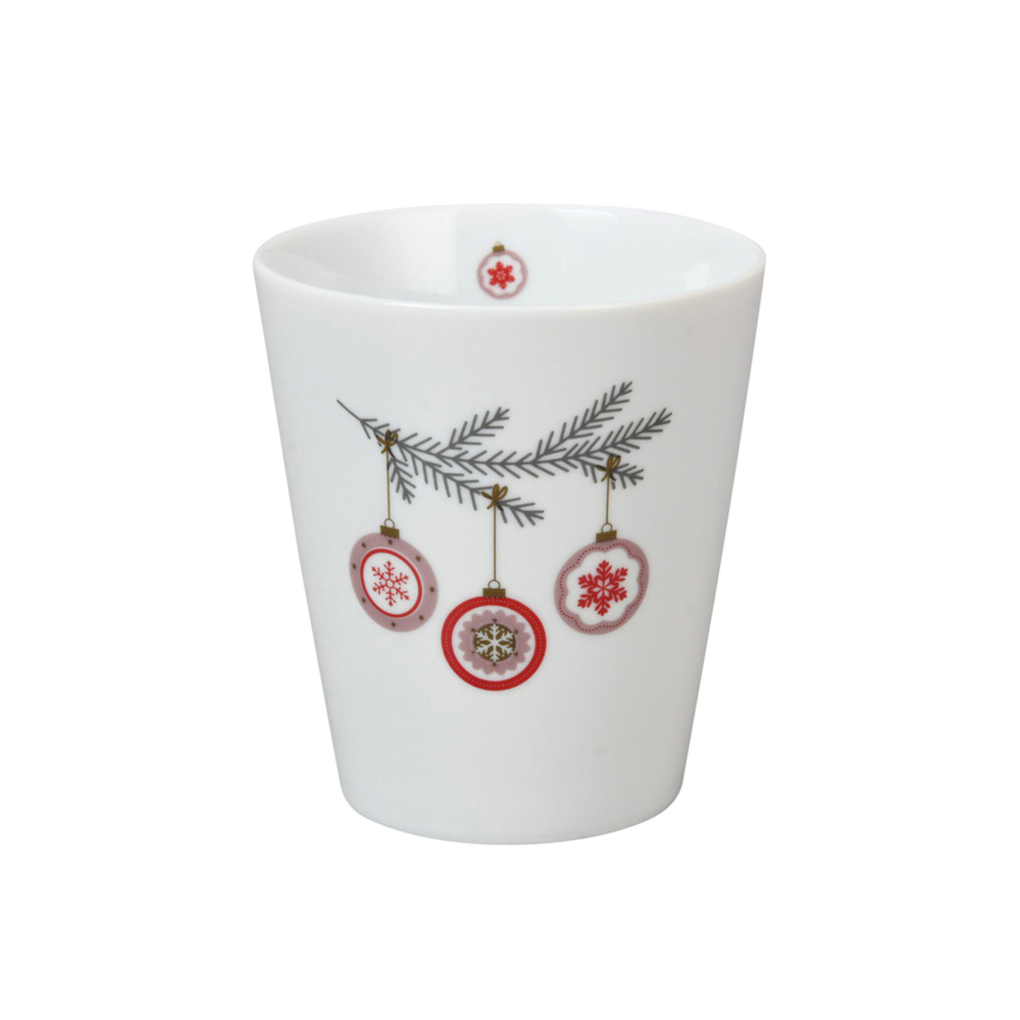 Happy Mug Christmas Ornaments, weiss 