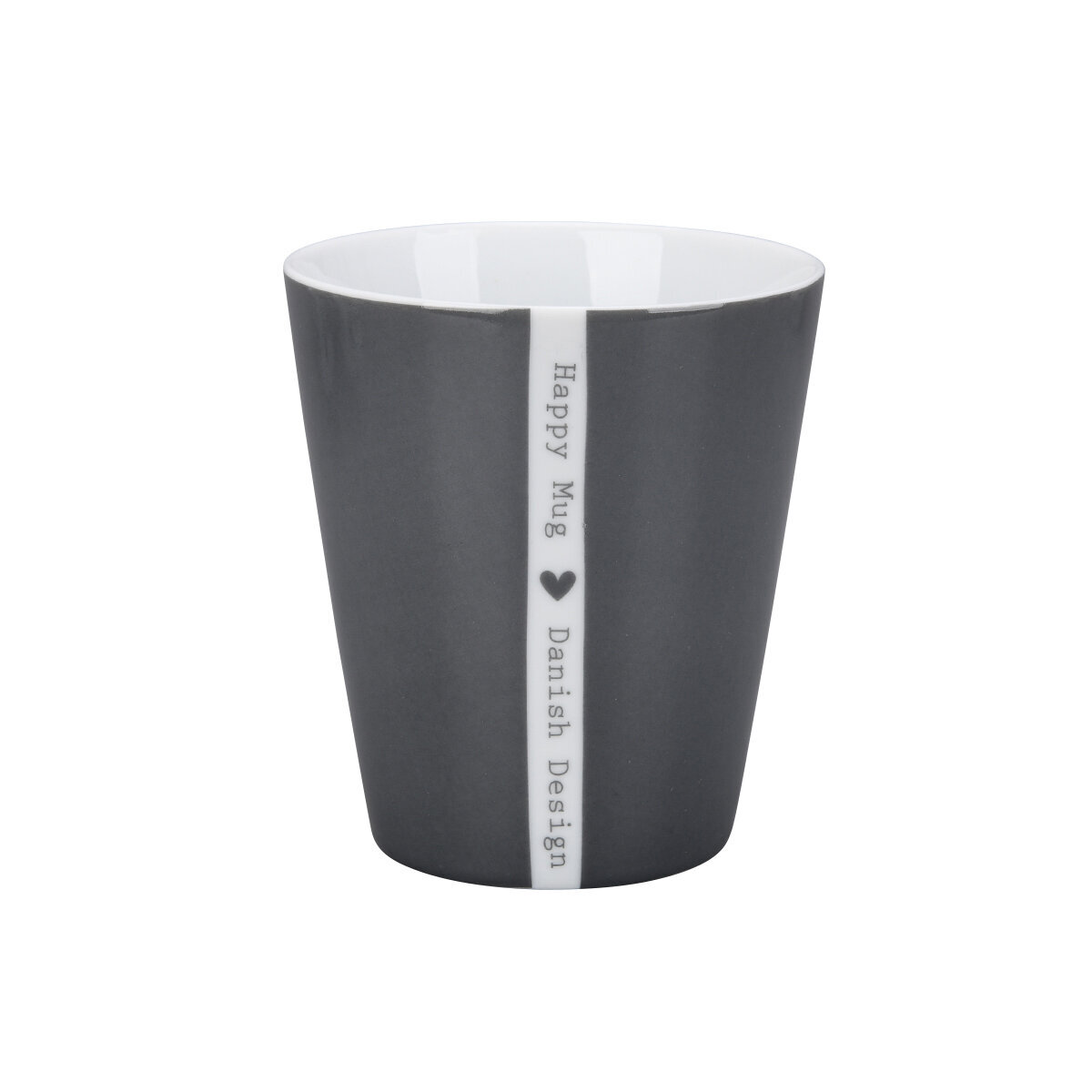 Happy Mug Colourful Heart, dunkelgrau 