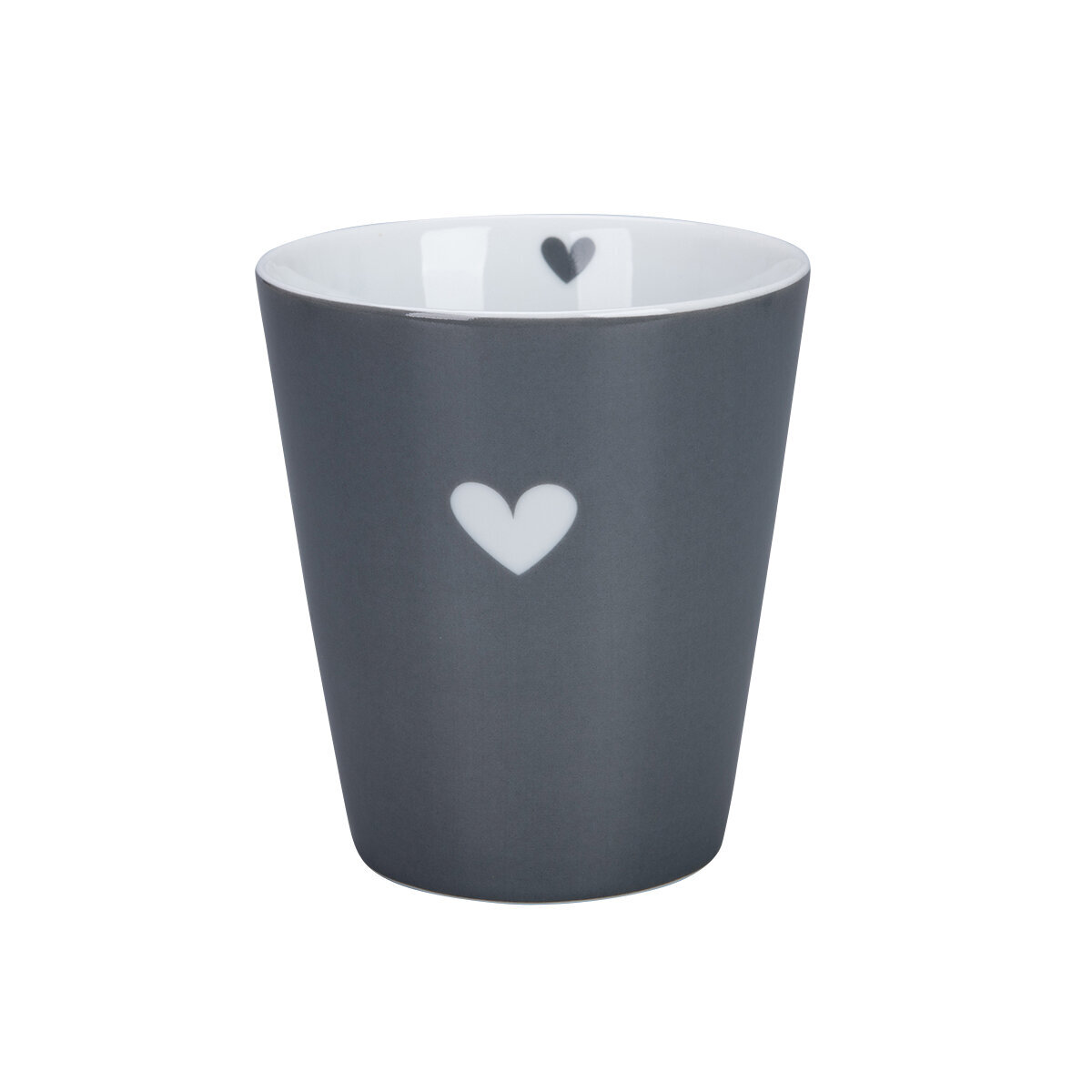 Happy Mug Colourful Heart, dunkelgrau 