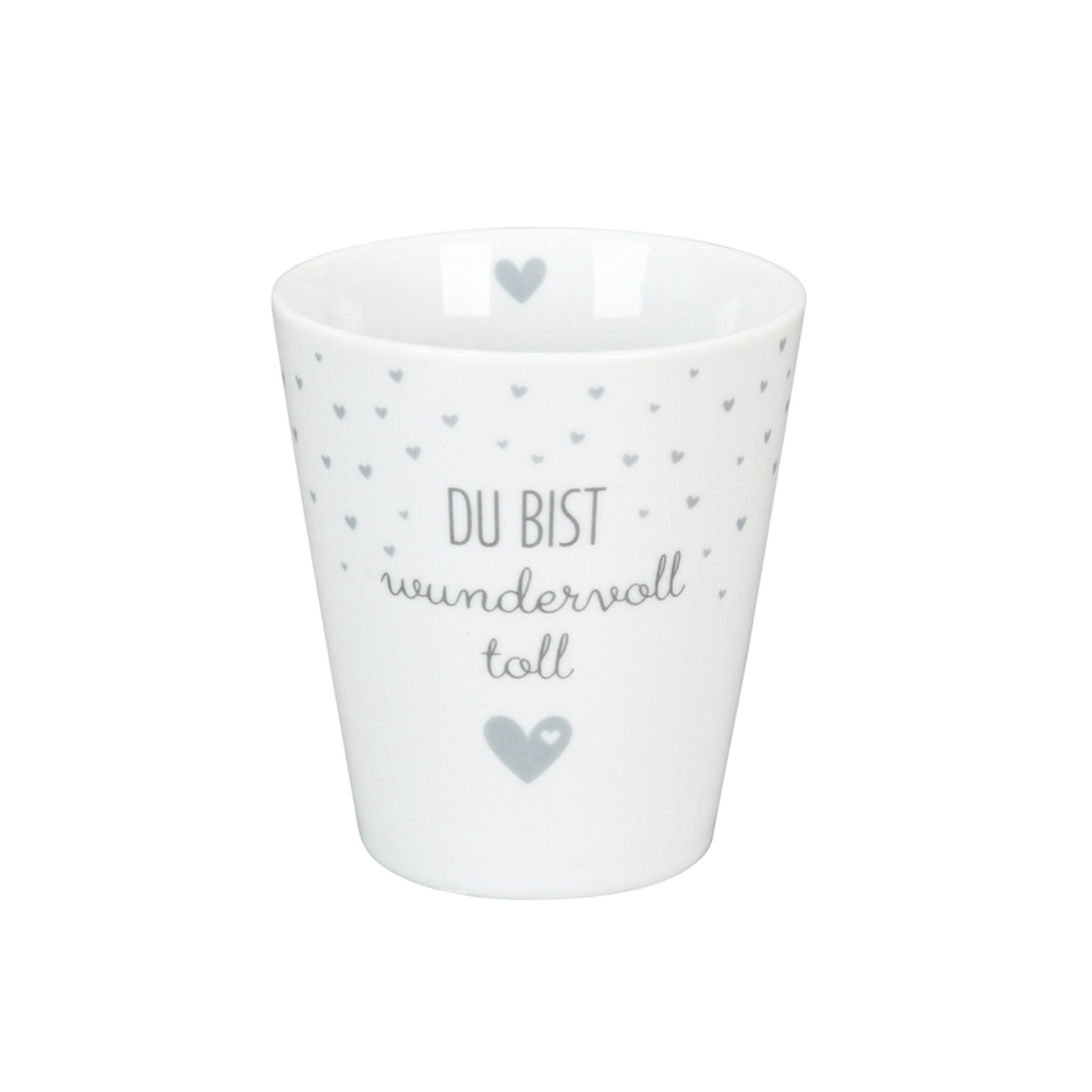 Happy Mug Du bist wundervoll toll, weiss 