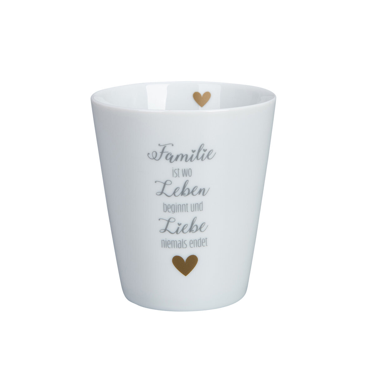 Happy Mug Familie Leben Liebe, weiss 