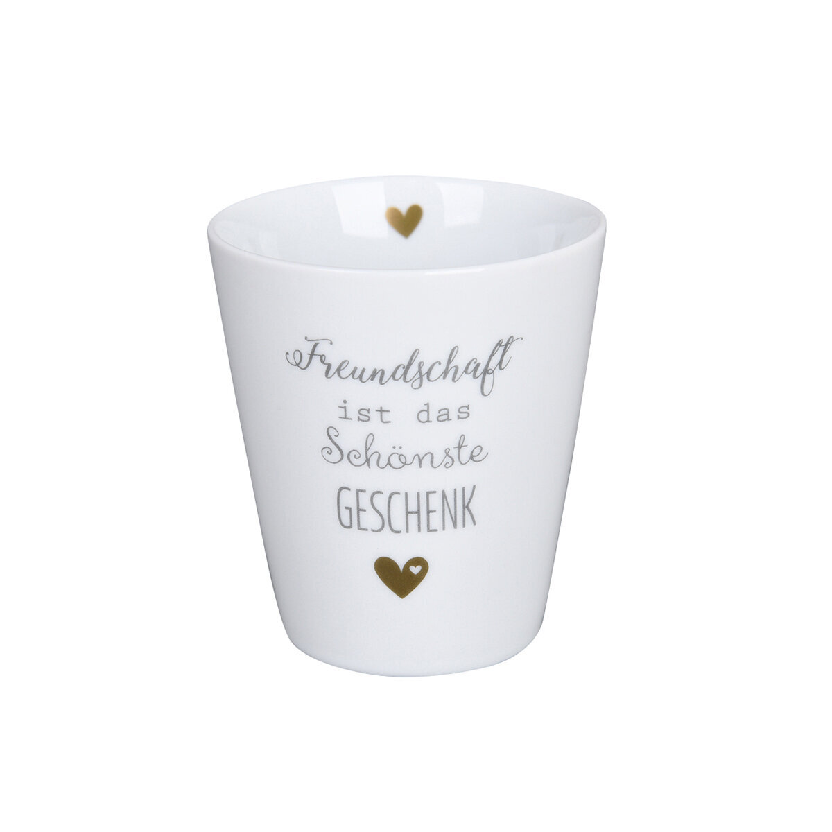 Happy Mug Freundschaft ist das schönste Geschenk, weiss 