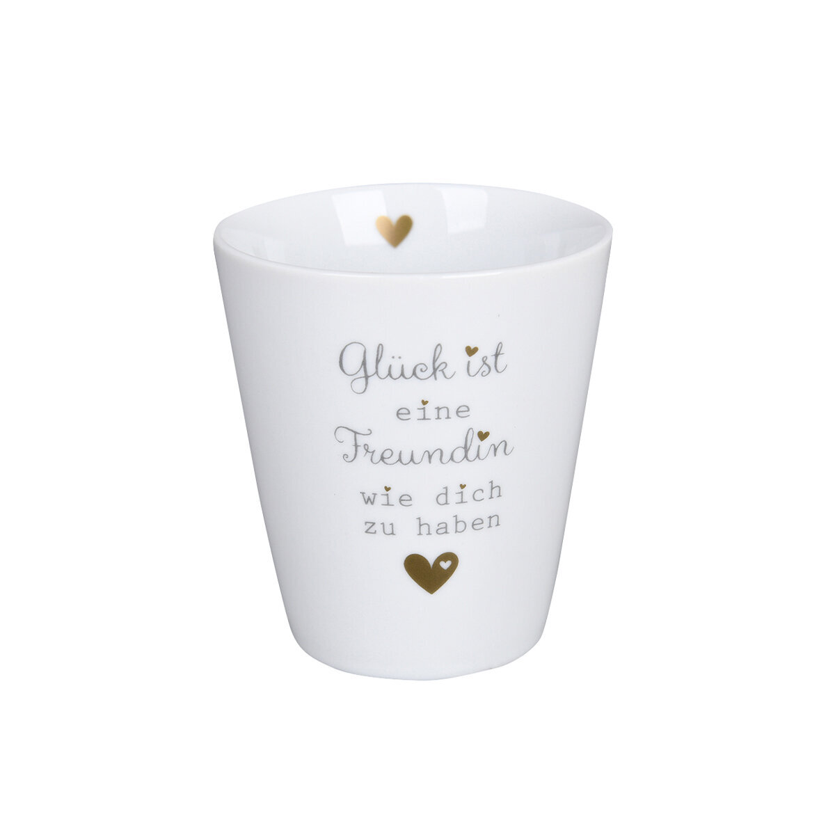 Happy Mug, Glück ist eine Freundin wie Dich zu haben, weiss 