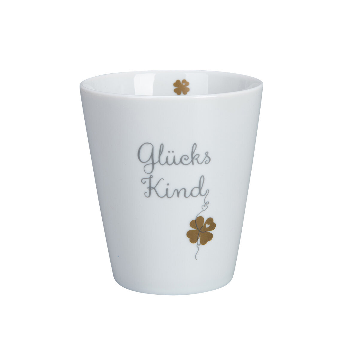 Happy Mug Glückskind, weiss 