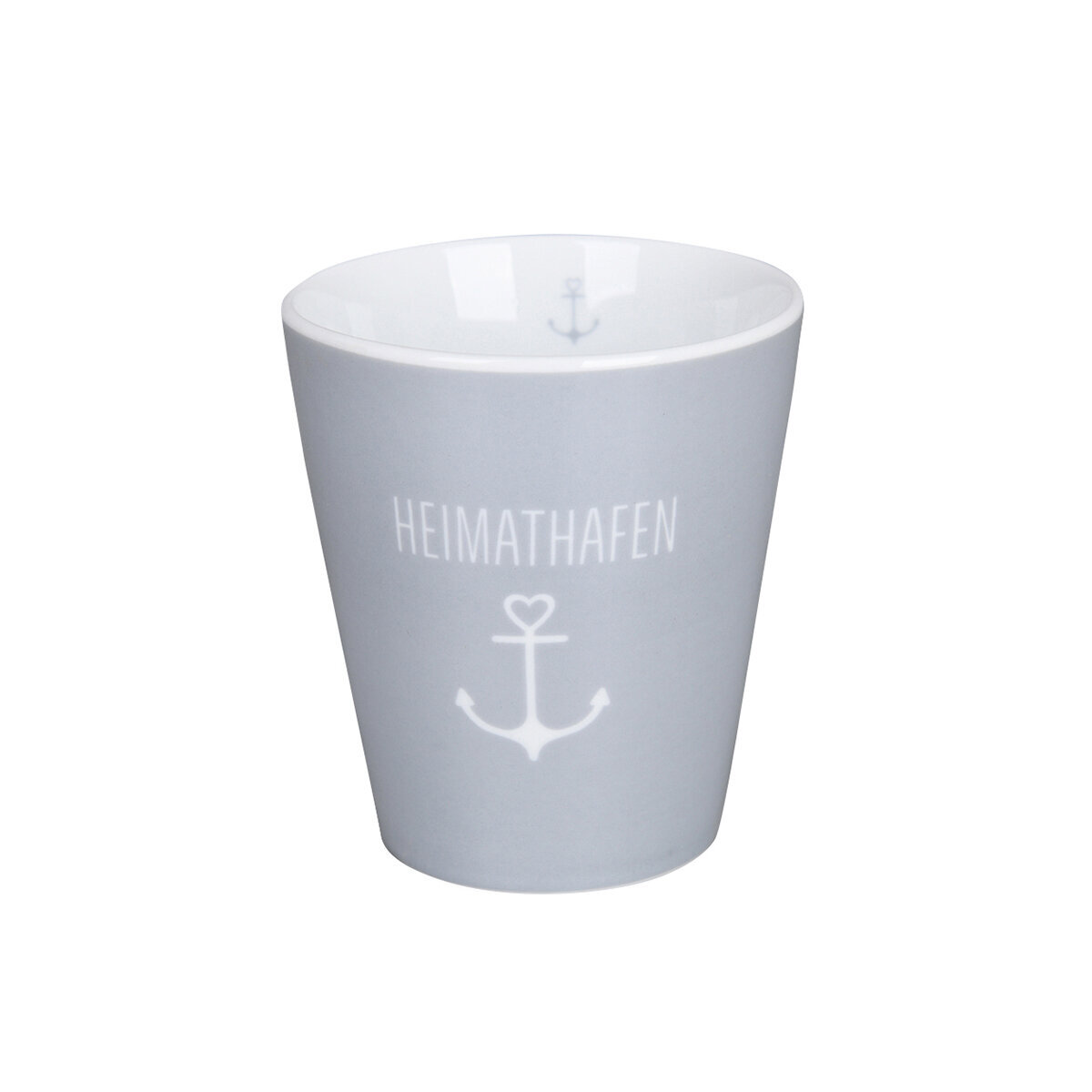 Happy Mug Heimathafen, grau 