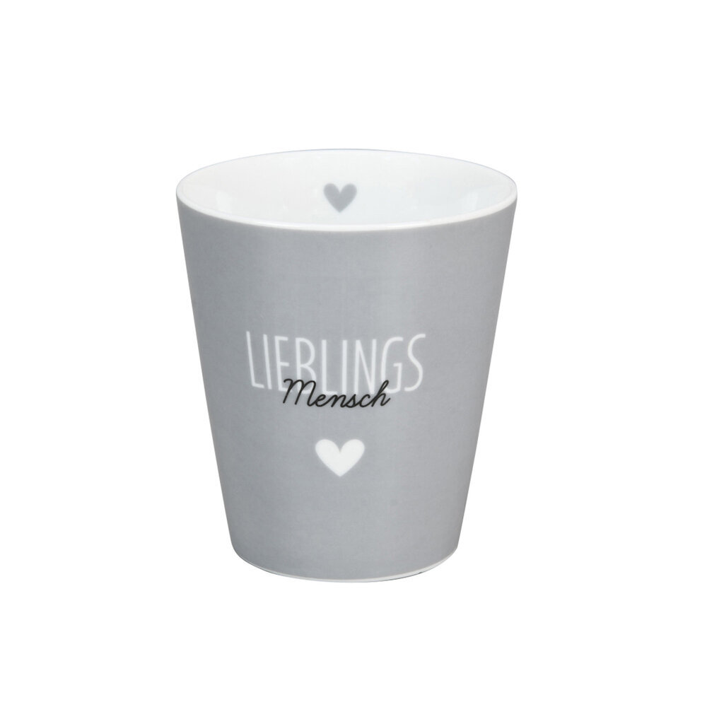 Happy Mug Lieblings Mensch, grau, grau 
