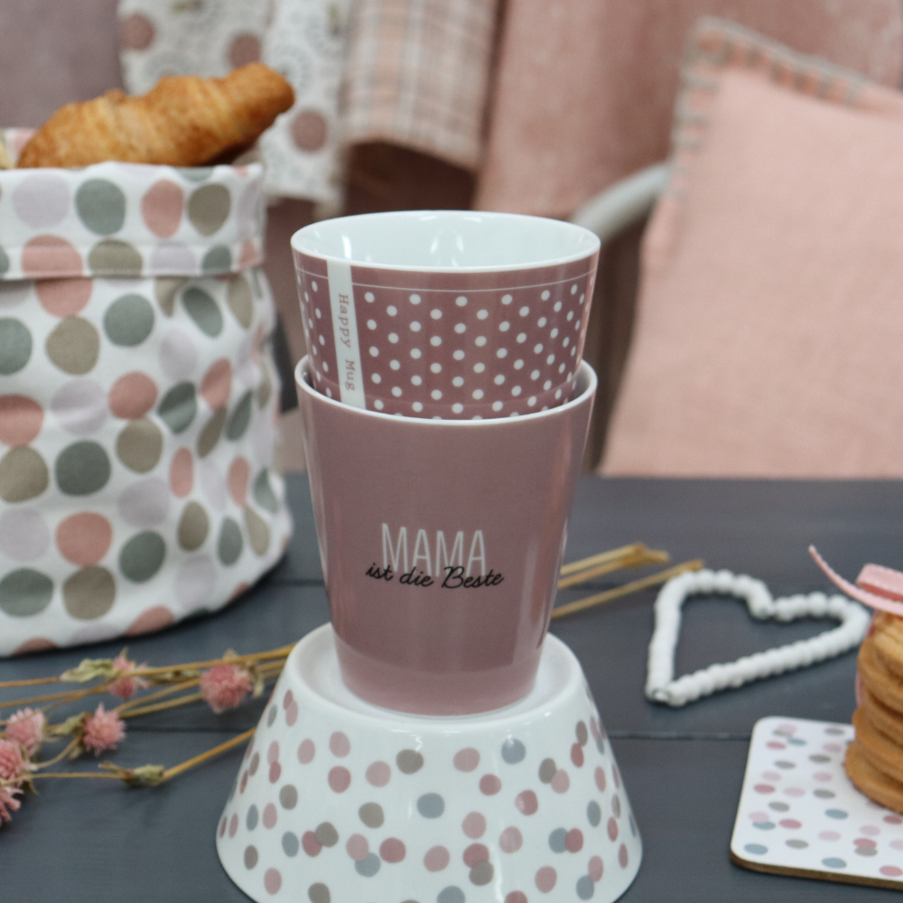 Happy Mug MAMA ist die Beste, rosa 