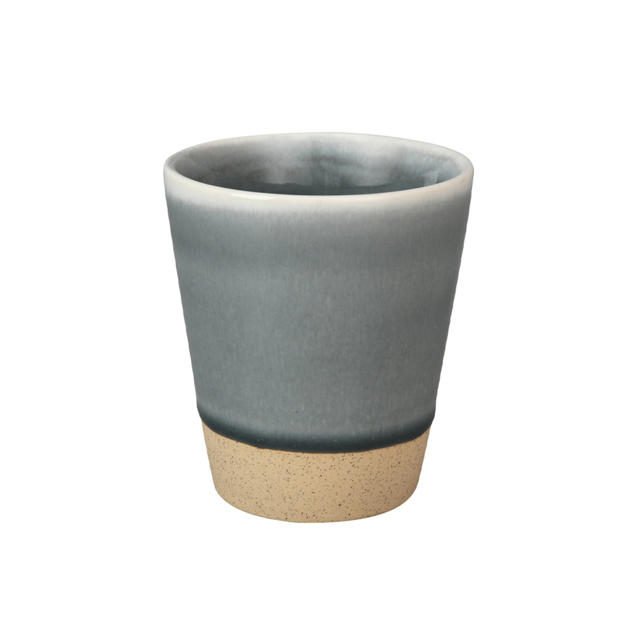 Keramik Becher mit Glasur, grau