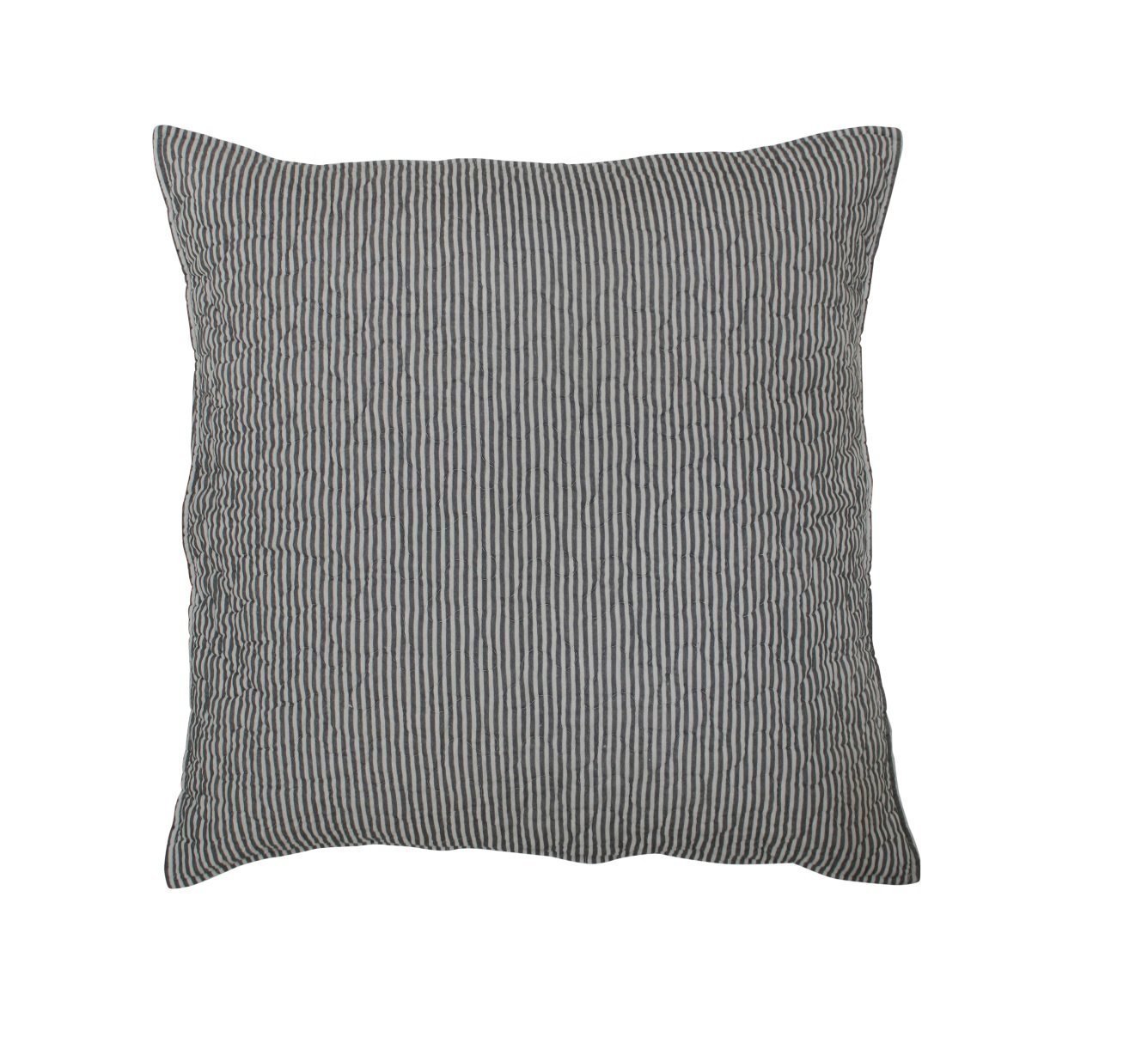 Krasilnikoff Kissenbezug Pinstripe, dunkelgrau 