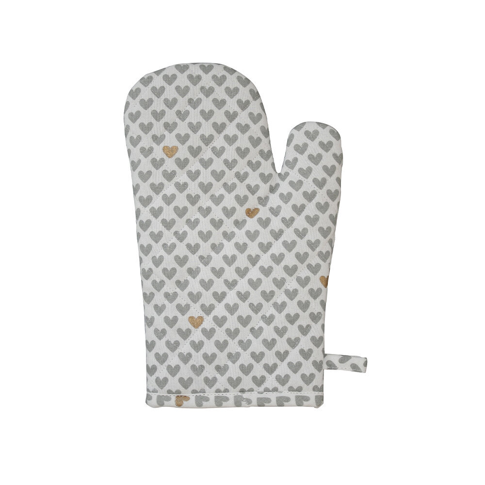 Ofenhandschuh Happy Hearts, weiss 
