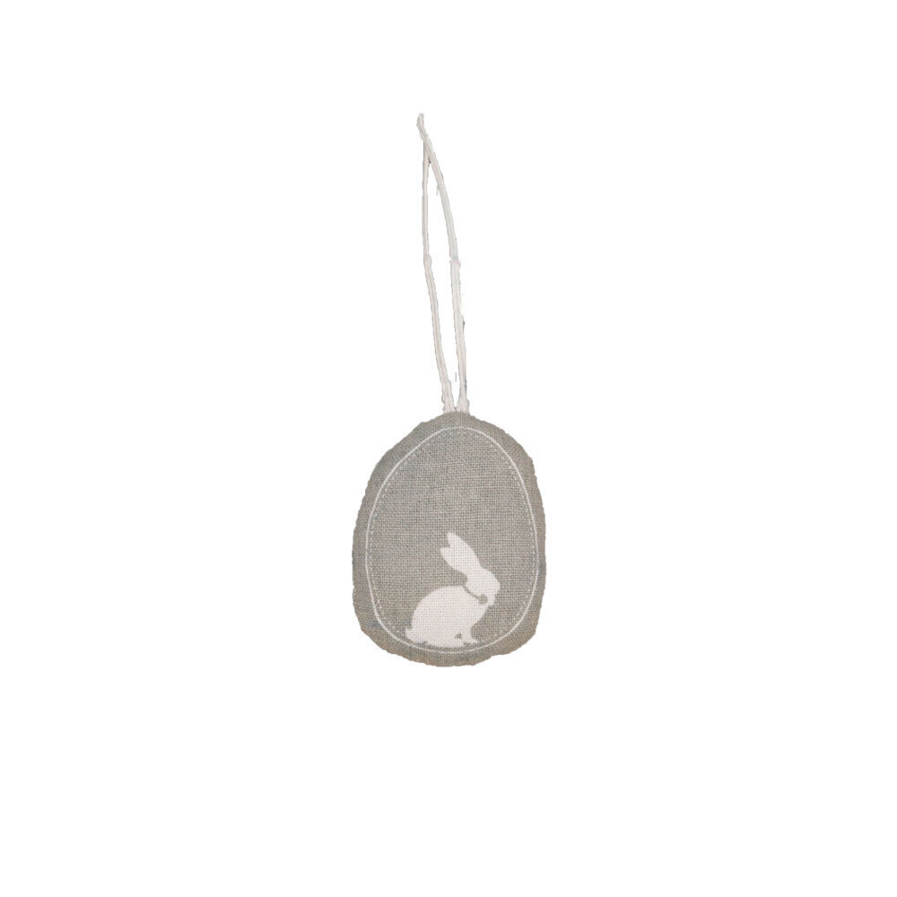 Osterei Aufhänger Baumwolle, grau 