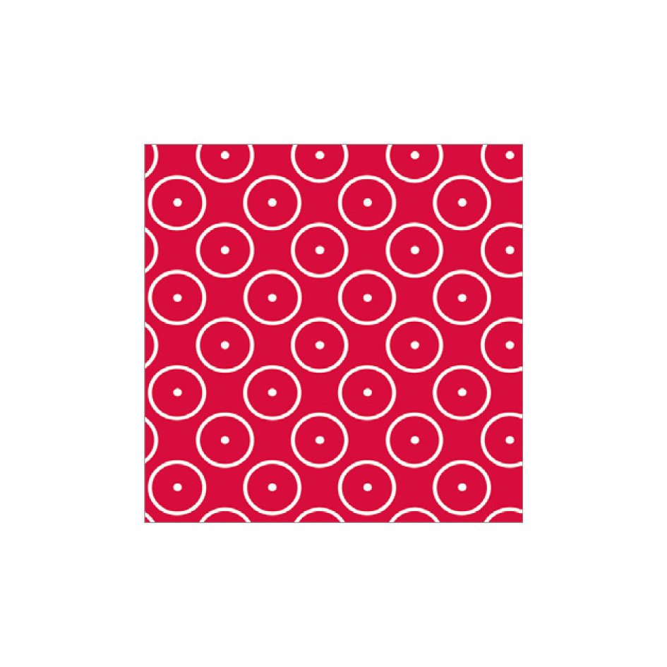 Krasilnikoff Papierservietten Circle Dot, rot 
