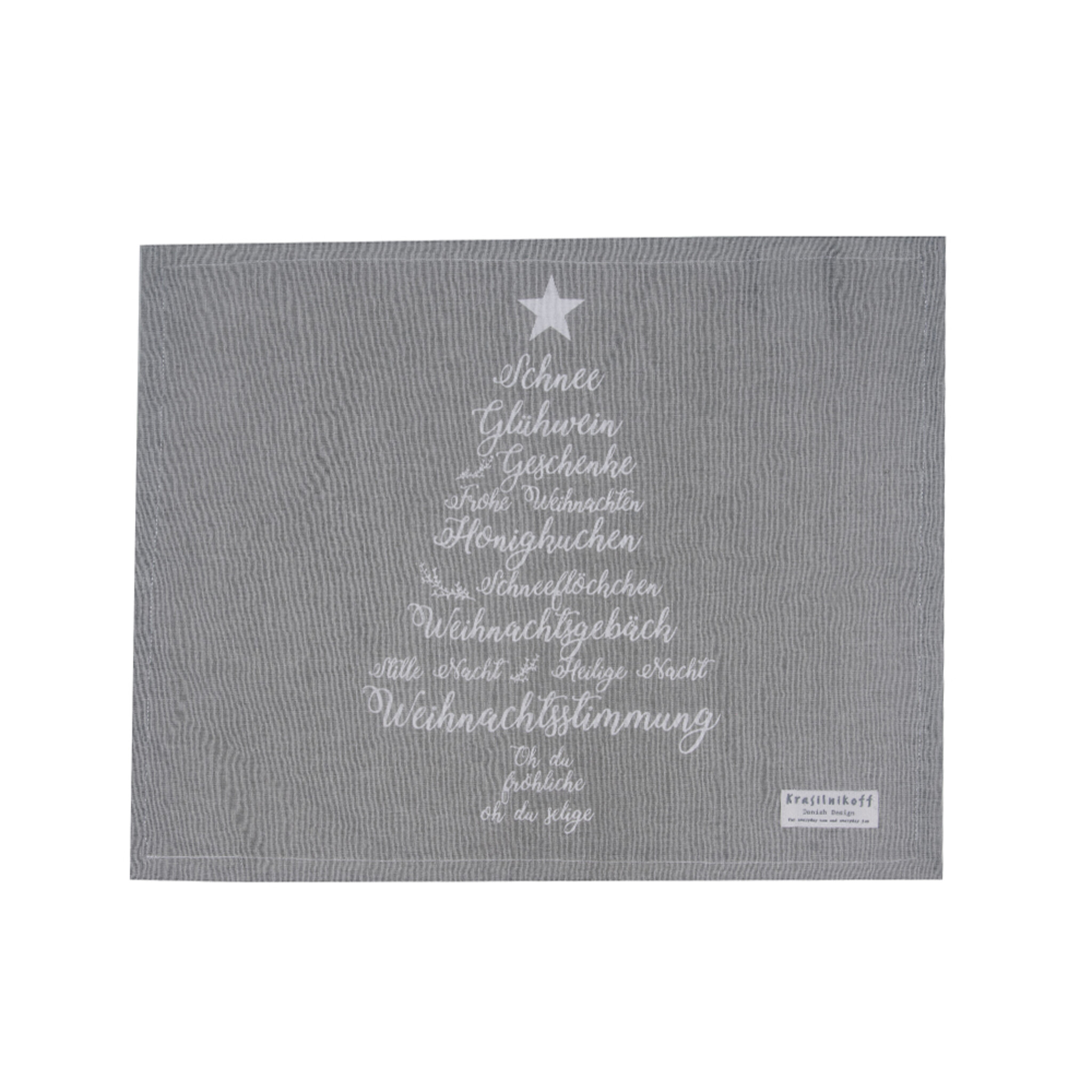 Platzmatte, Tischset Christmas Words, grau 