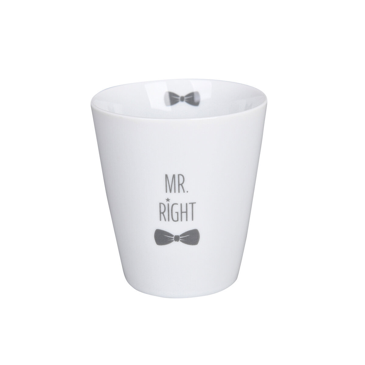 Porzellanbecher Happy Mug Mr Right, weiss 
