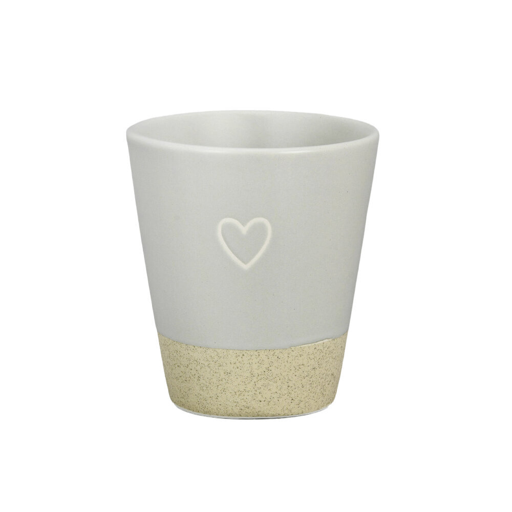 Stoneware Mug, Becher aus Steingut, grau 