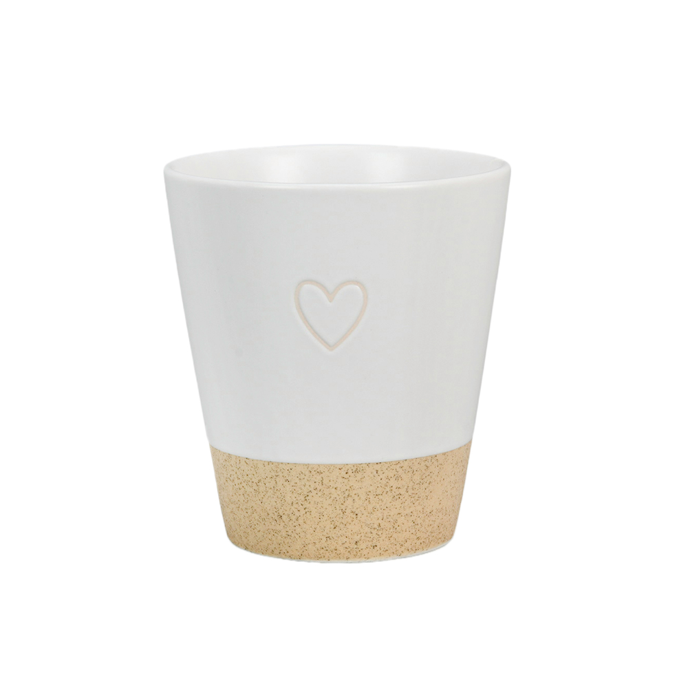 Stoneware Mug, Becher aus Steingut, weiss 