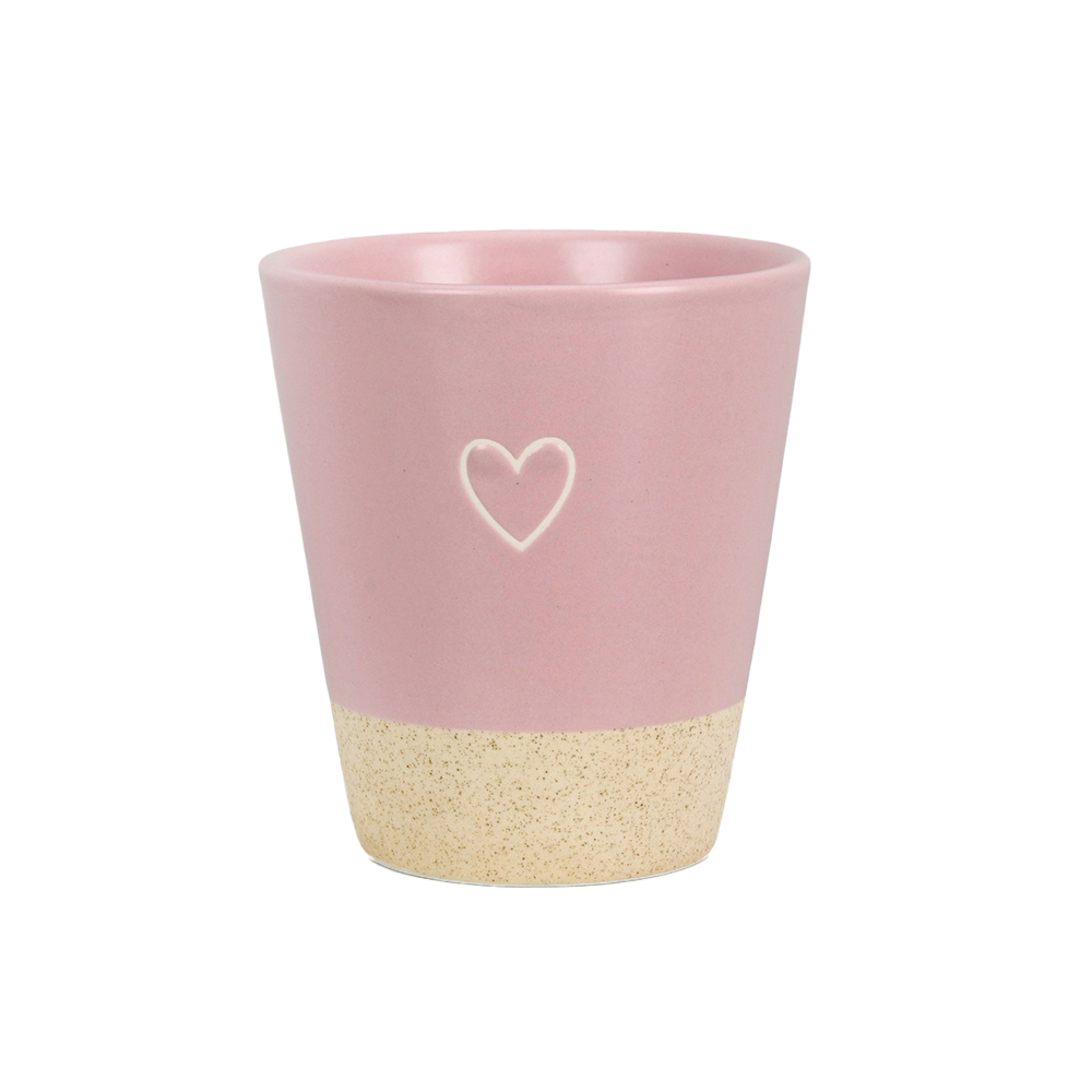 Stoneware Mug, Becher aus Steingut, rosa 