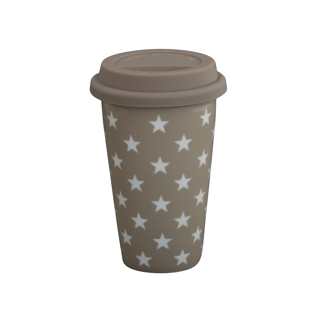 Thermobecher Travel Mug Stars, taupe 