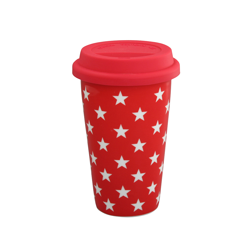 Thermobecher Travel Mug Stars, rot 