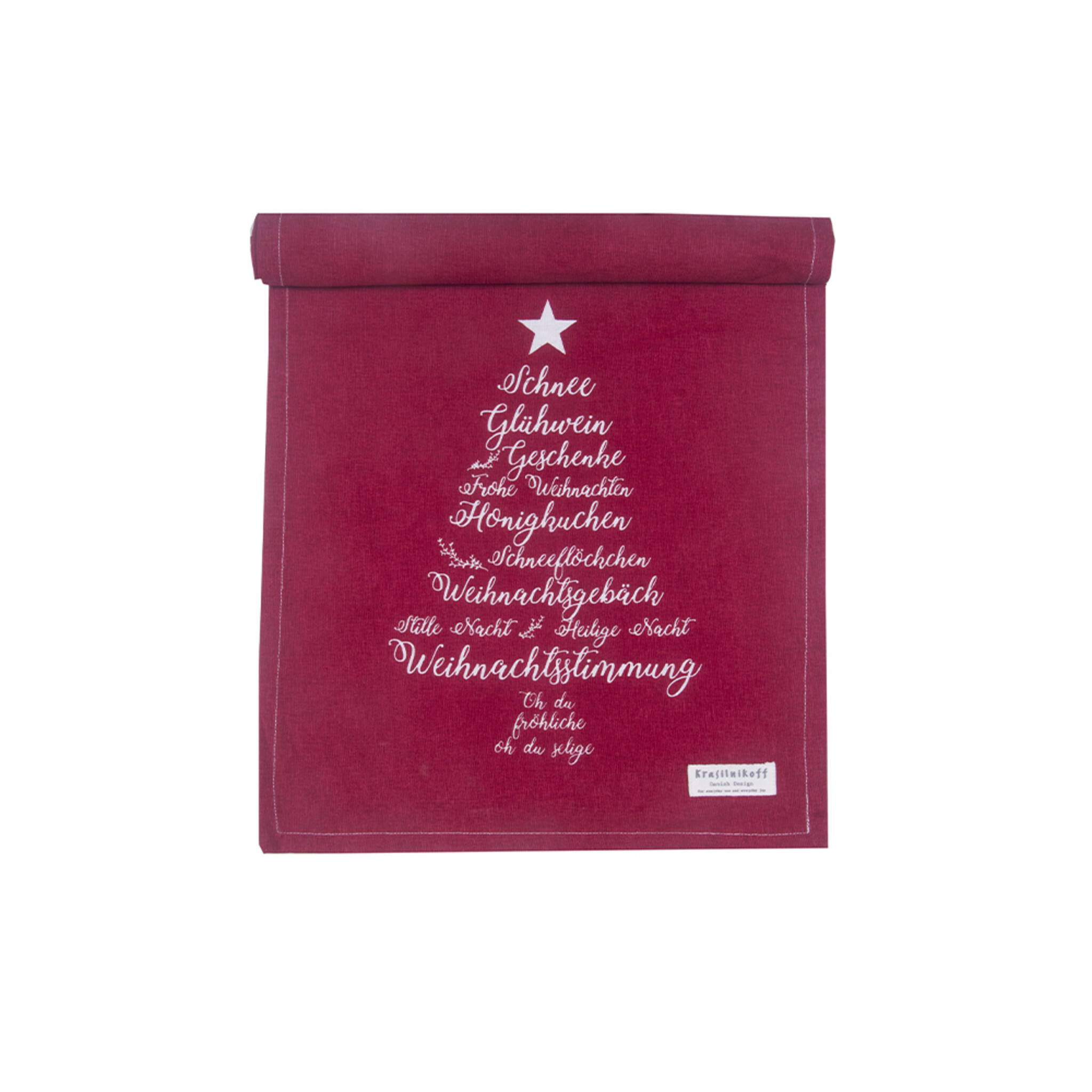 Tischläufer Christmas Words, rot 