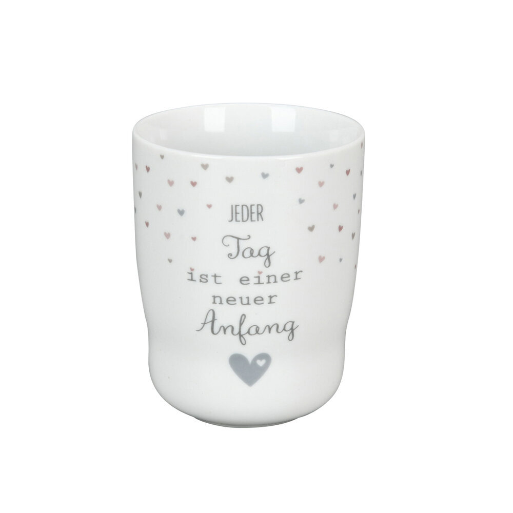Wave Mug Jeder Tag ist ein neuer Anfang, weiss 