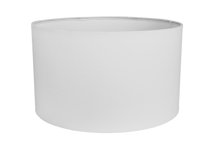 Lampenschirm rund Leinen, weiss ø50x28